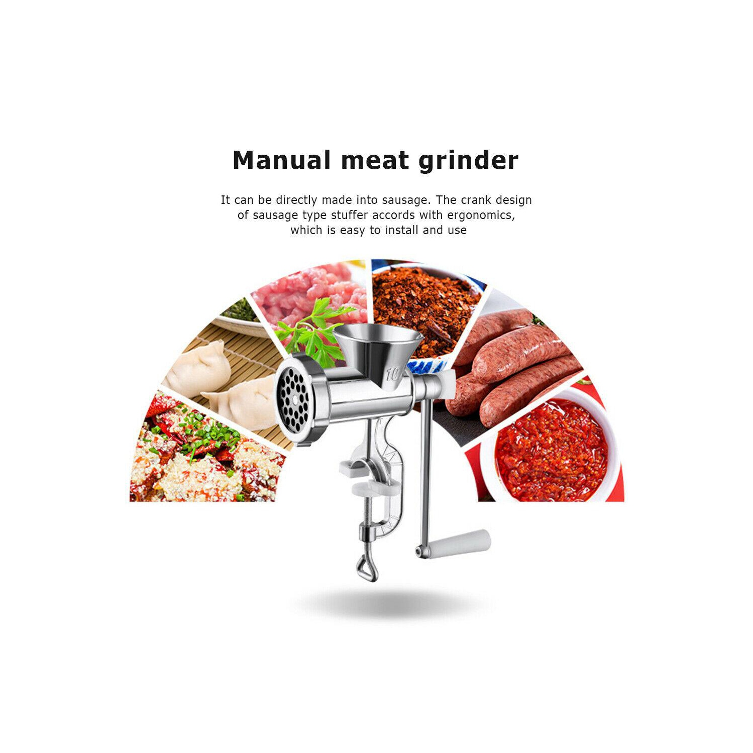 Manual Meat Grinder Aluminum Alloy Sausages Pasta Maker Kitchen Gadgets