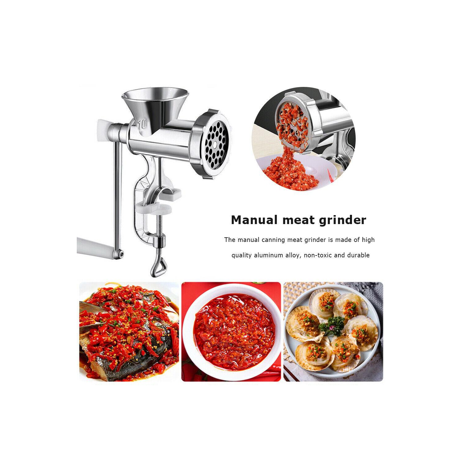Manual Meat Grinder Aluminum Alloy Sausages Pasta Maker Kitchen Gadgets