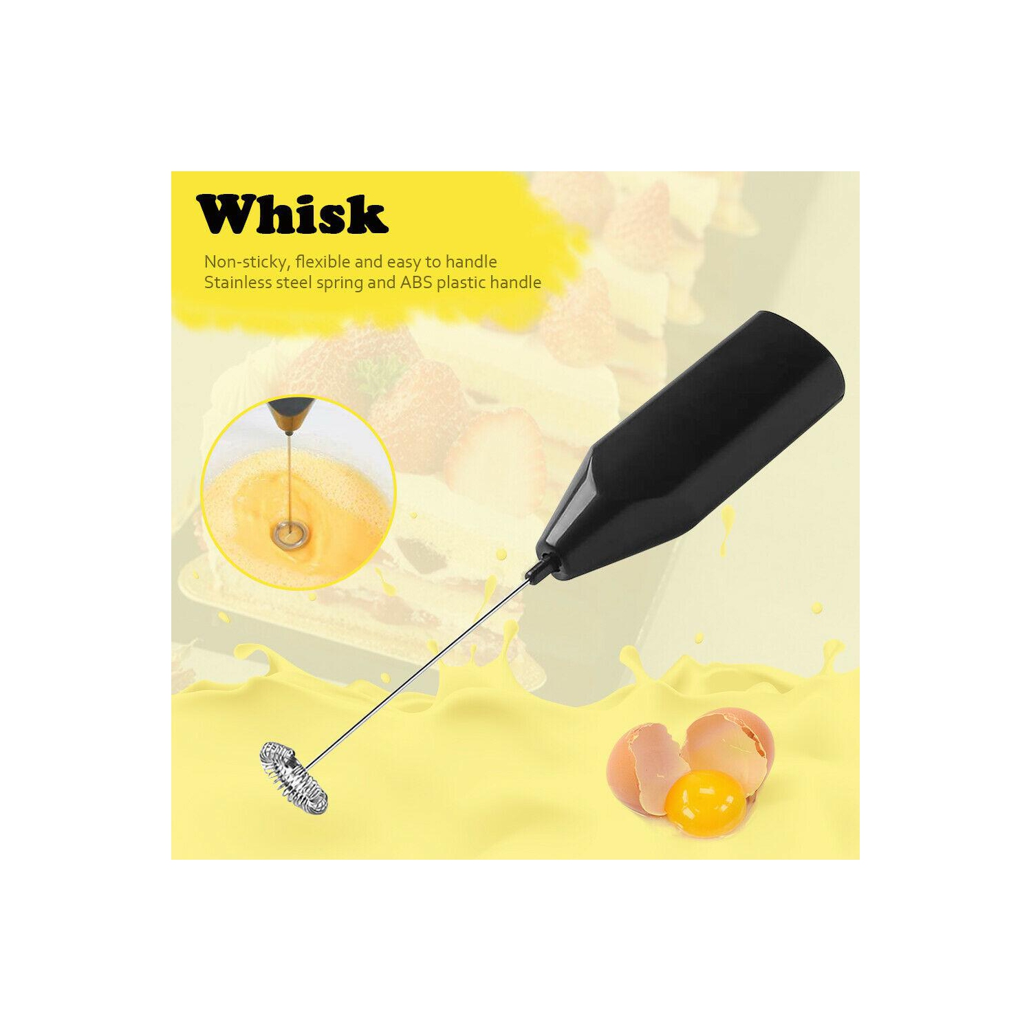 Handheld Cream Beater Milk Coffee Whisk Mixer Electric Egg Frother Stirrer