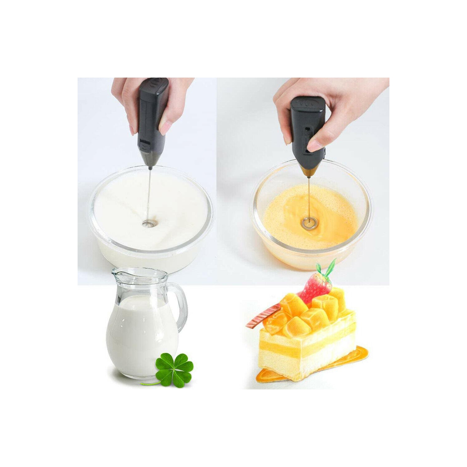 Handheld Cream Beater Milk Coffee Whisk Mixer Electric Egg Frother Stirrer