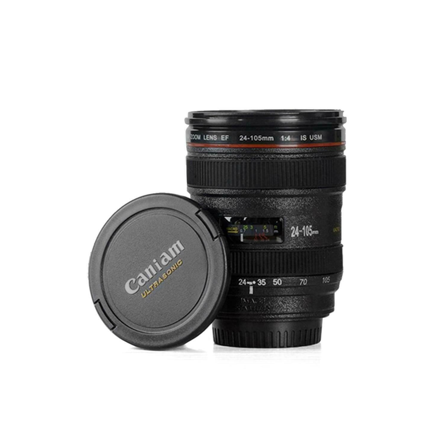 Creative Cups SLR Camera Lens Shaped Mugs 350lm Stainless Steel Drinkware