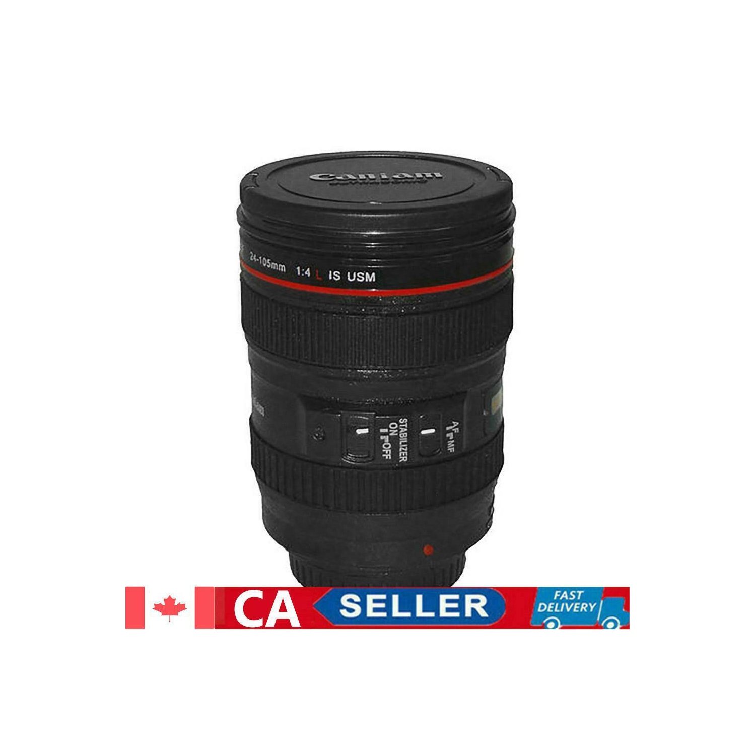 Creative Cups SLR Camera Lens Shaped Mugs 350lm Stainless Steel Drinkware