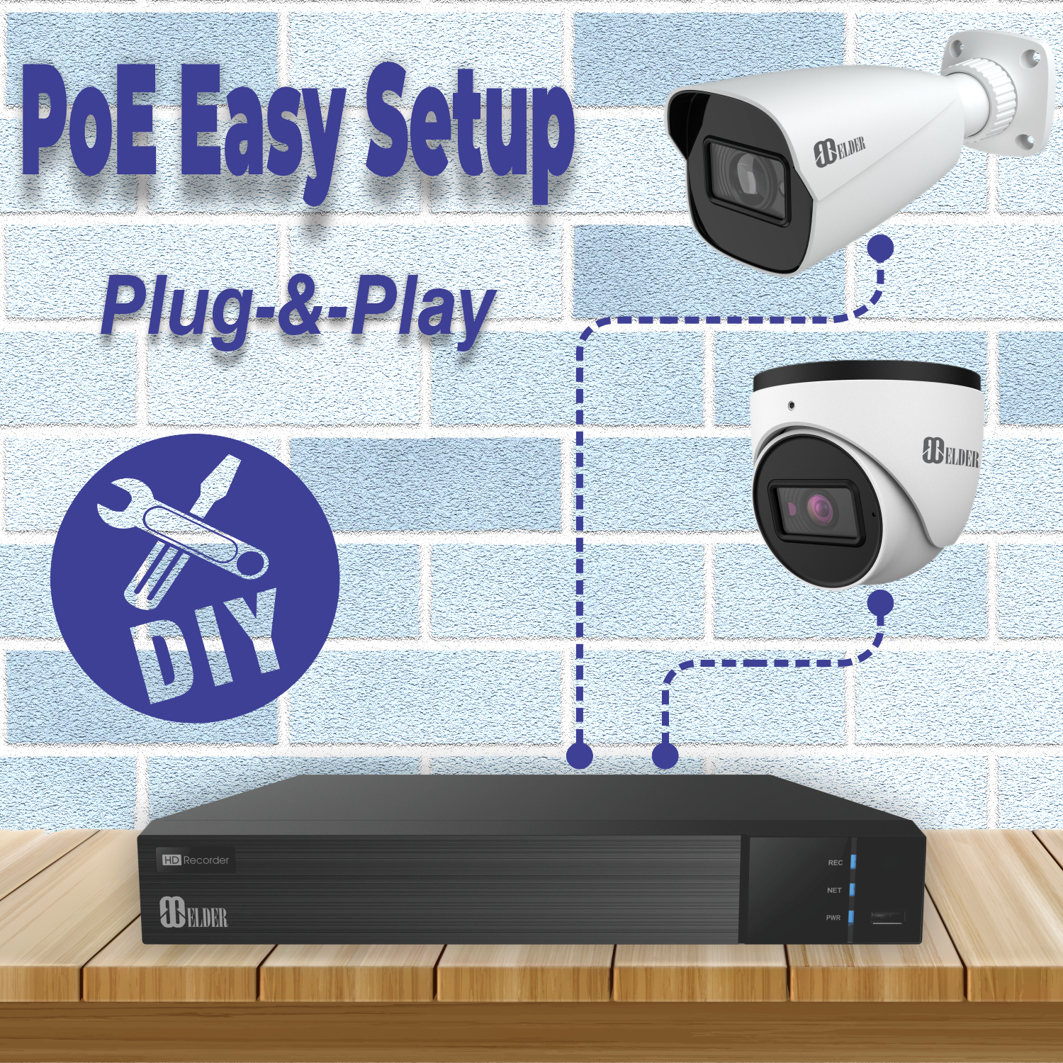 [2022 le plus récent] Elder 4K NVR 4 canaux PoE, système de sécurité NVR intelligent H.265, enregistreur domestique intelligent pour la surveillance