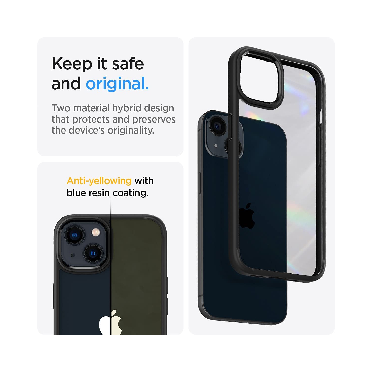 Étui hybride Ultra de Spigen pour iPhone 13 d’Apple - Noir mat