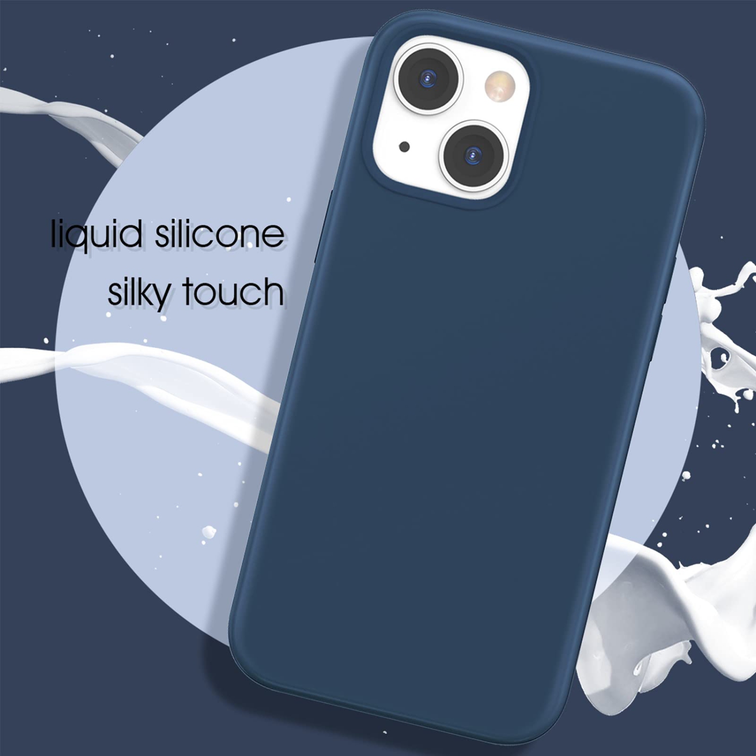 MILPROX Compatible for iPhone 13 Mini Case with Screen Protector, Shockproof Silicone Protective Bumper Rubber Gel Sh