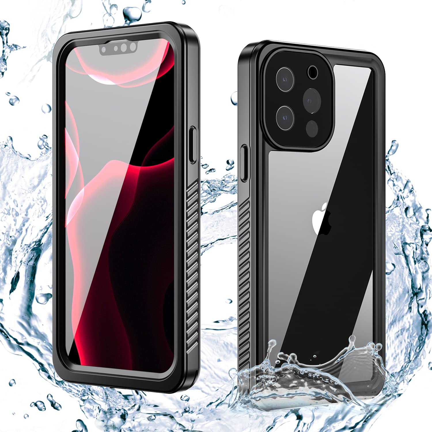 Waterproof Case for iPhone 13 Pro Max, DINGXIN Shockproof Dirt-Proof Snow-Proof Cover Full-Body Protective Built-in Screen P