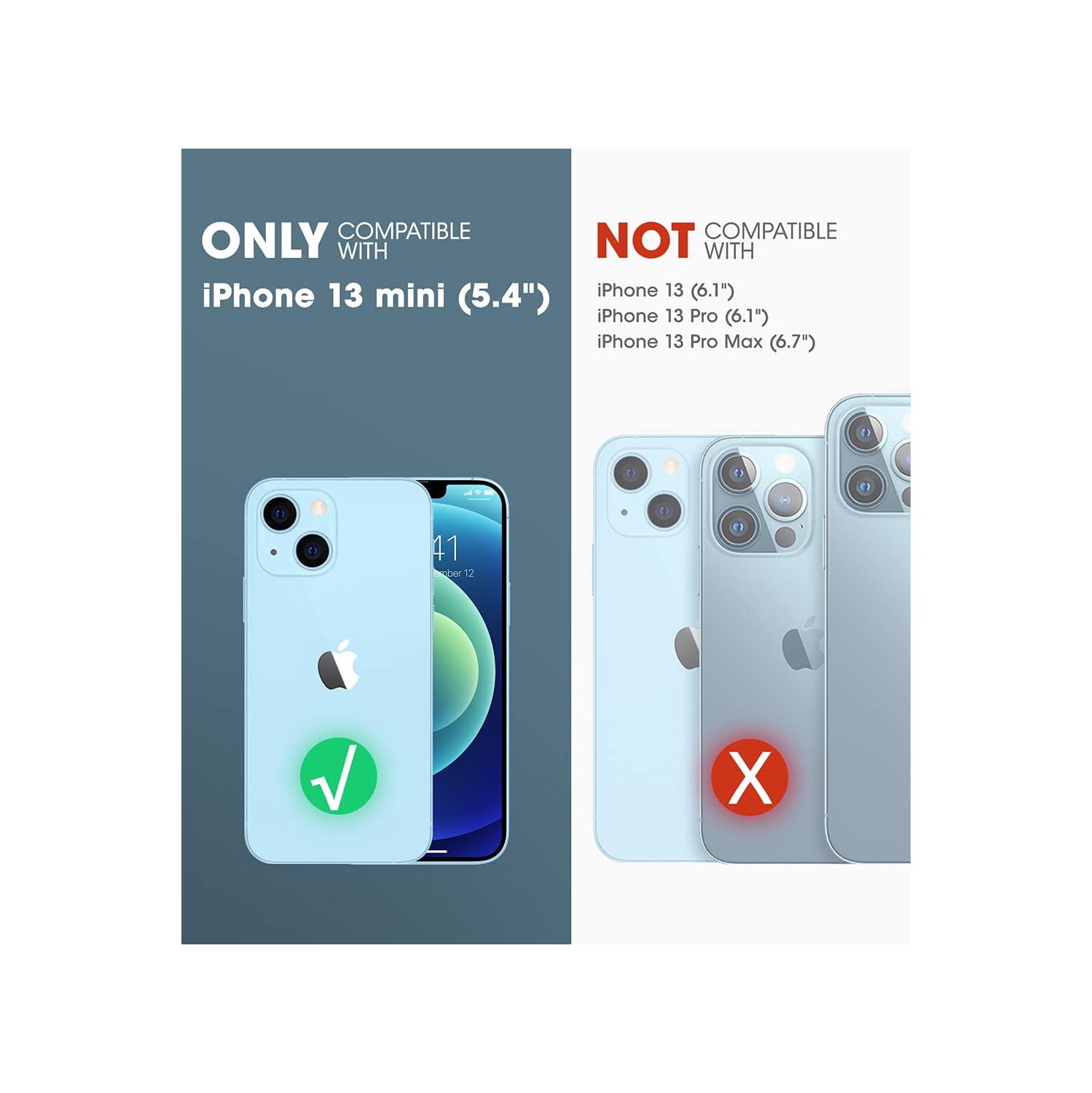 SUPCASE Unicorn Beetle Pro Series Case for iPhone 13 Mini 5.4 Inch, Built-in Screen Protector Full-Body Rugged Holster Case (Black)