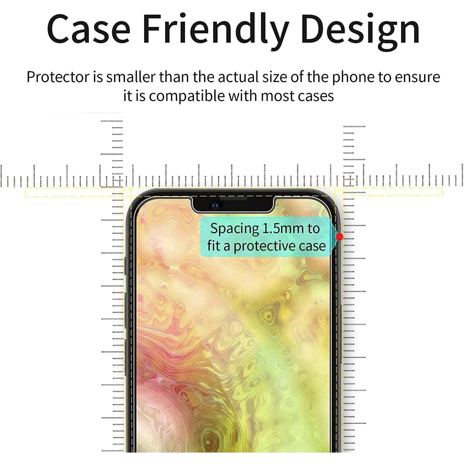 [PAQUET DE 3 + 3] Ensemble de 3 protecteurs d'écran et 3 protecteurs d'objectif pour appareil photo compatible avec le verre trempé iPhone 13 Pro