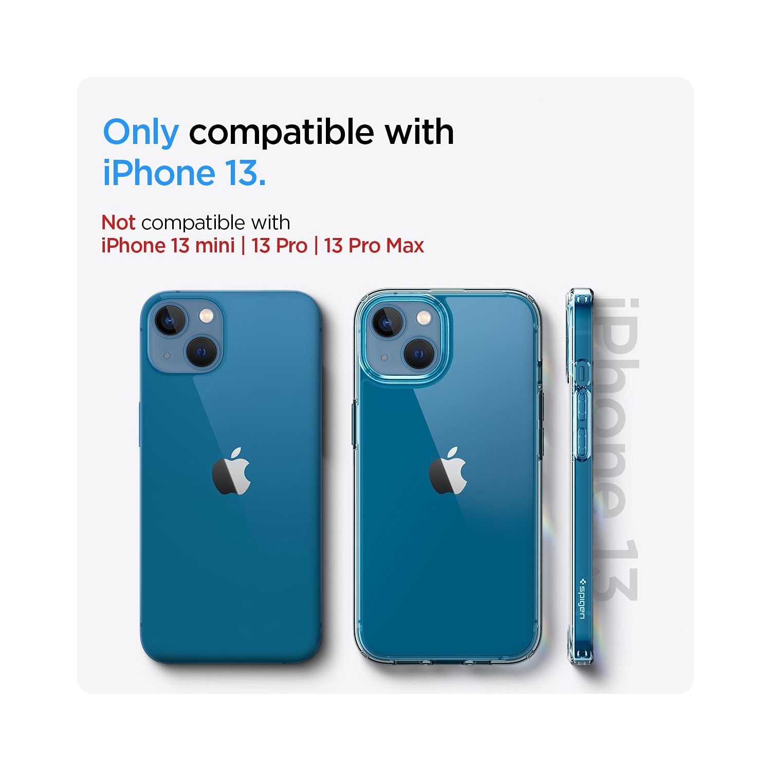 Étui Ultra Hybrid de Spigen [technologie anti-jaunissement] conçu pour l'étui iPhone 13 - transparent