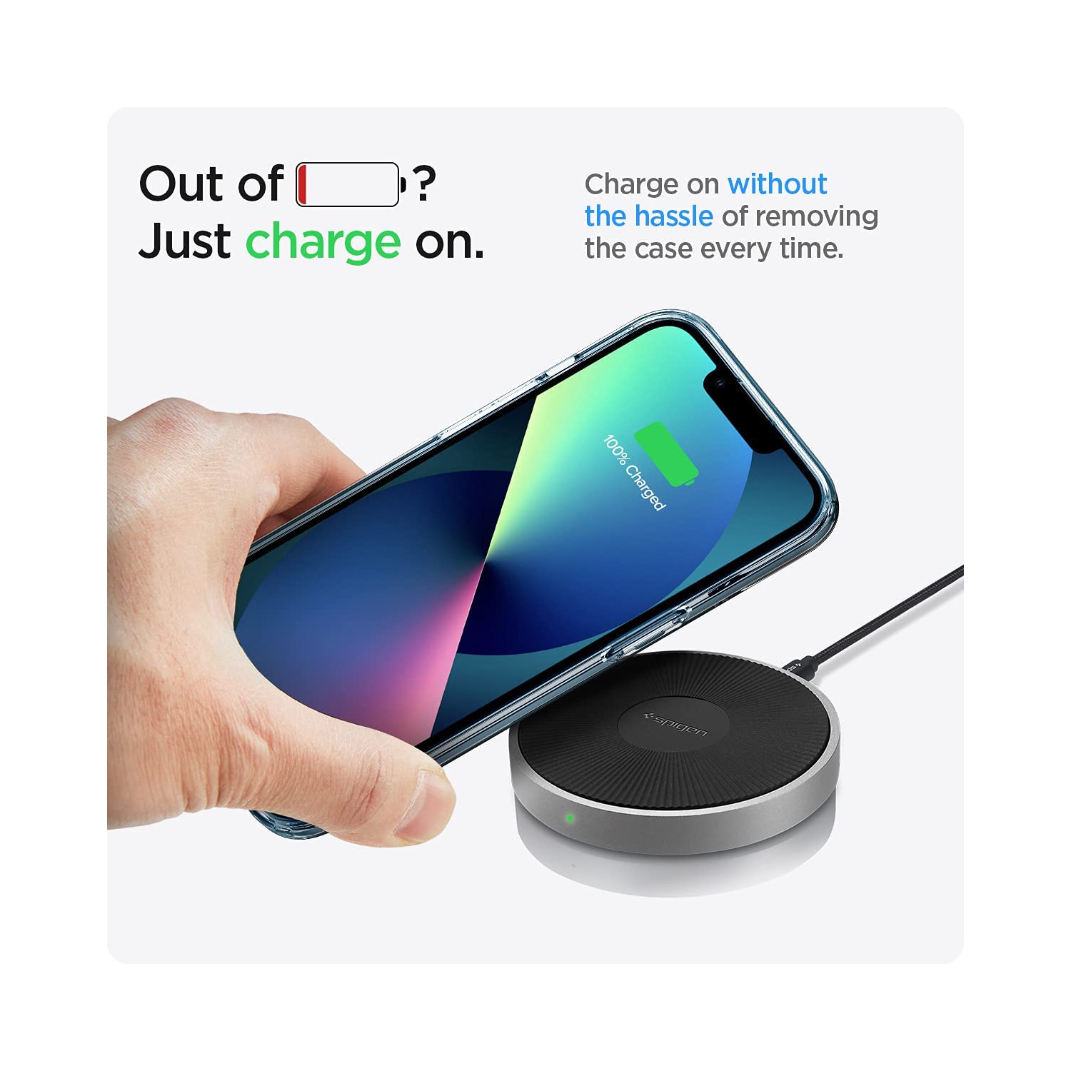 Étui Ultra Hybrid de Spigen [technologie anti-jaunissement] conçu pour l'étui iPhone 13 - transparent