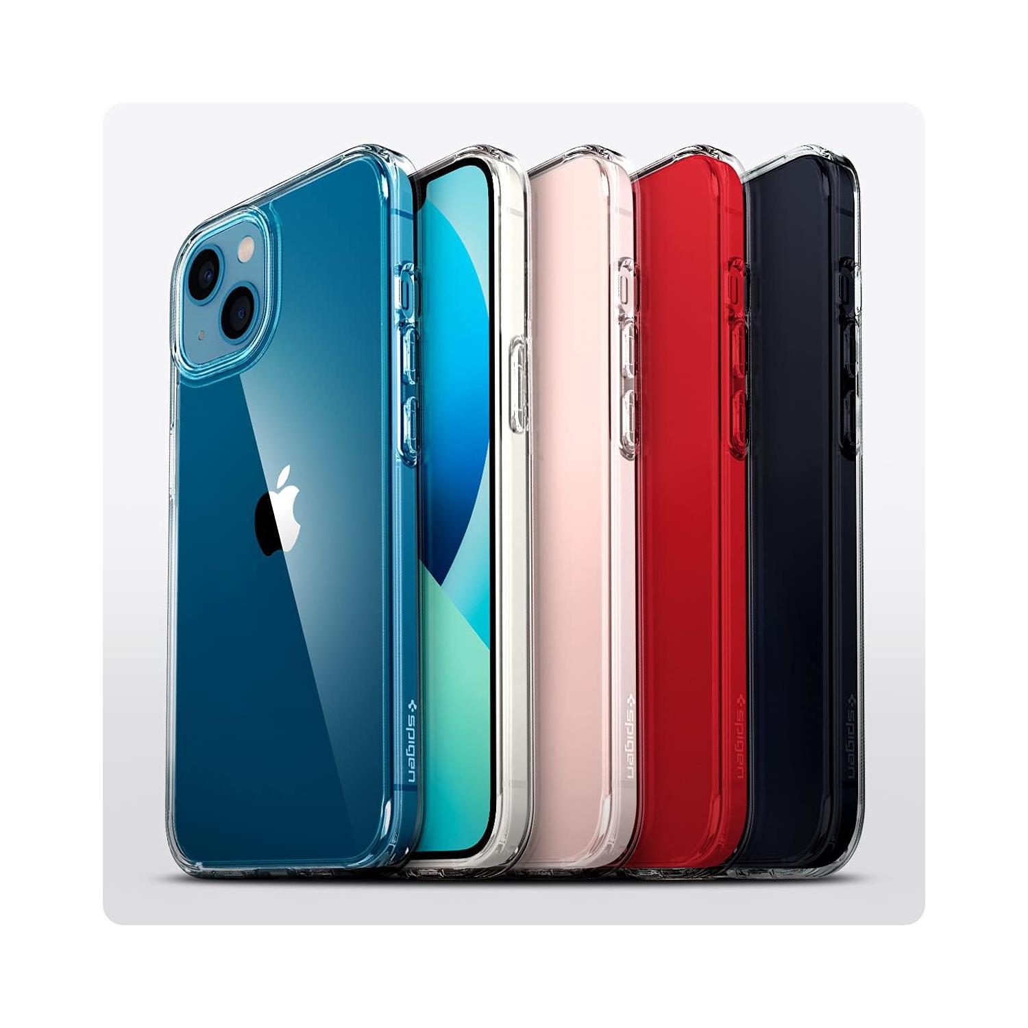 Étui Ultra Hybrid de Spigen [technologie anti-jaunissement] conçu pour l'étui iPhone 13 - transparent