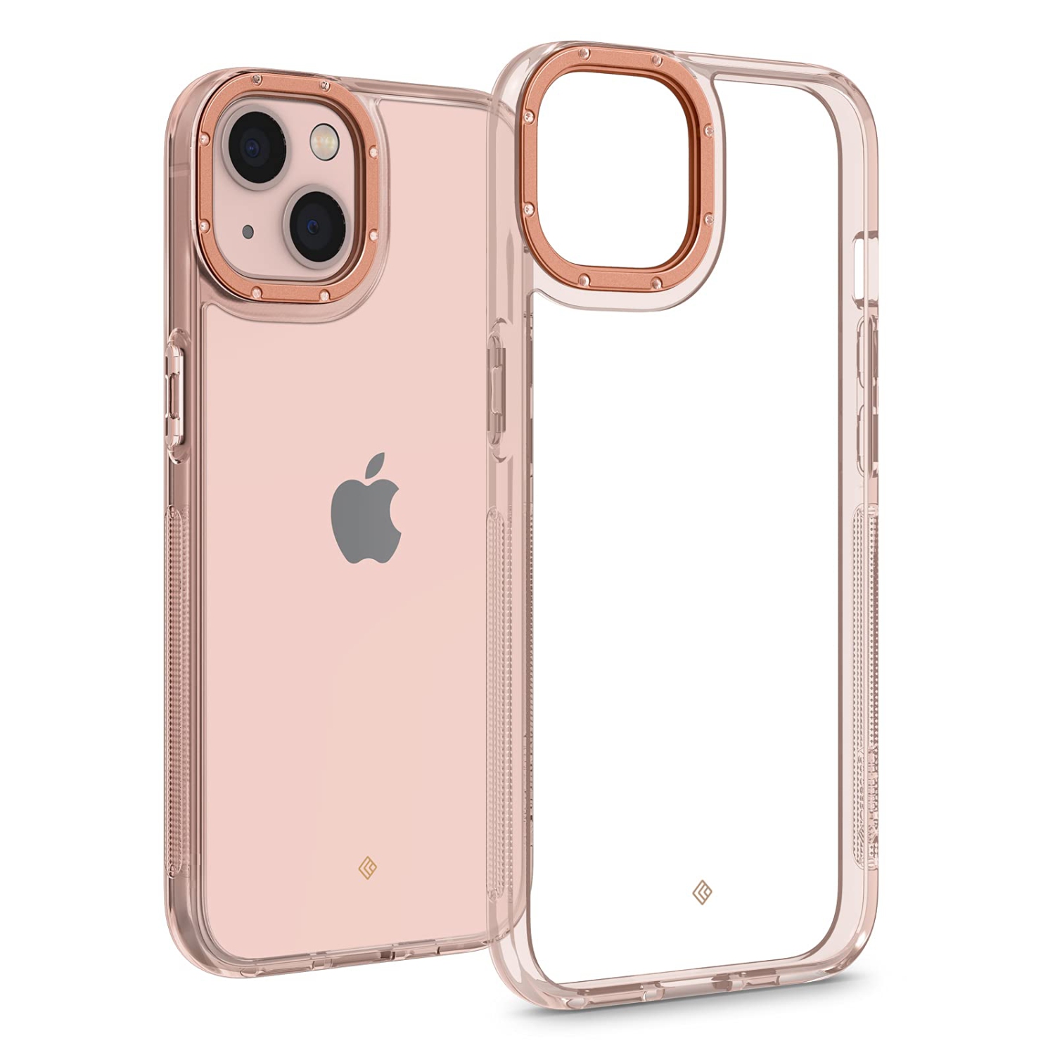 Caseology Skyfall Clear Case Compatible with iPhone 13 Case Clear (2021) for Women & Men - Royal Rose Gold