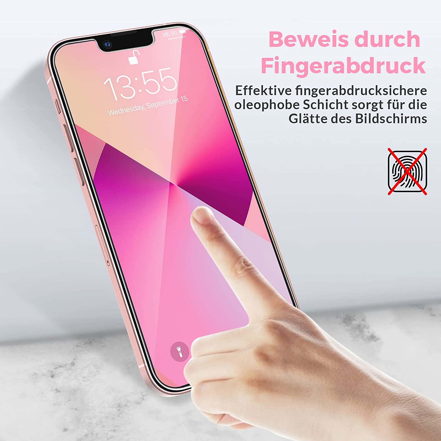 [ 3+3 Pack] LK 3Pack Protecteur d’écran compatible avec iPhone 13 Mini 5,4 po avec protecteur d’objectif 3Pack, anti-rayures facile à installer,