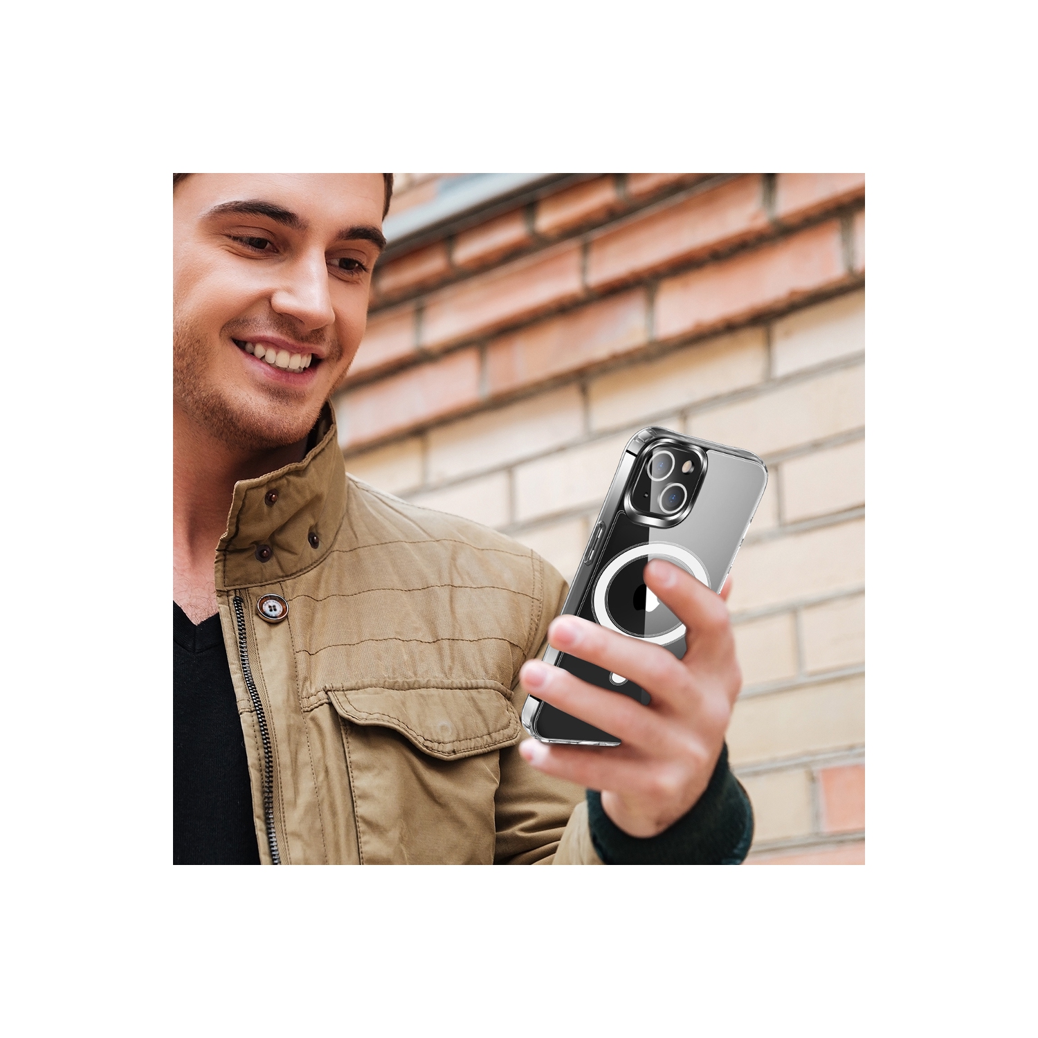 navor Clear Case Compatible with iPhone 13 Mini 5.4-inch, Compatible with MagSafe, [Shockproof] [Drop Protection] -Clear