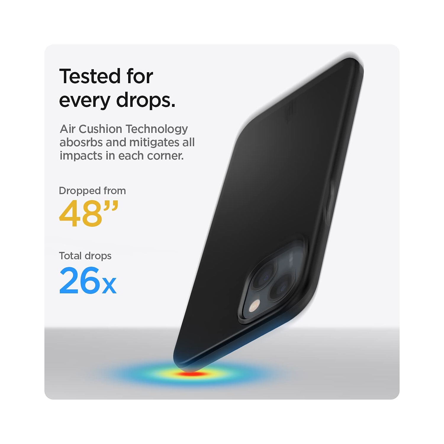 Étui mince ajusté de Spigen pour iPhone 13 d’Apple - Noir