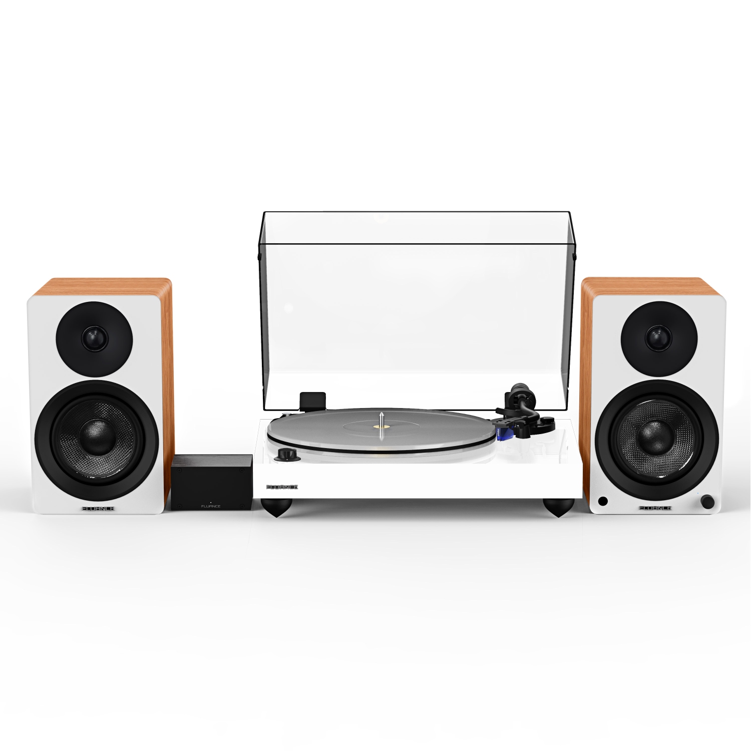 Fluance RT85 Reference High Fidelity Vinyl Turntable, PA10 Phono Preamp and Ai41 Powered 5" Stereo Bookshelf Speakers