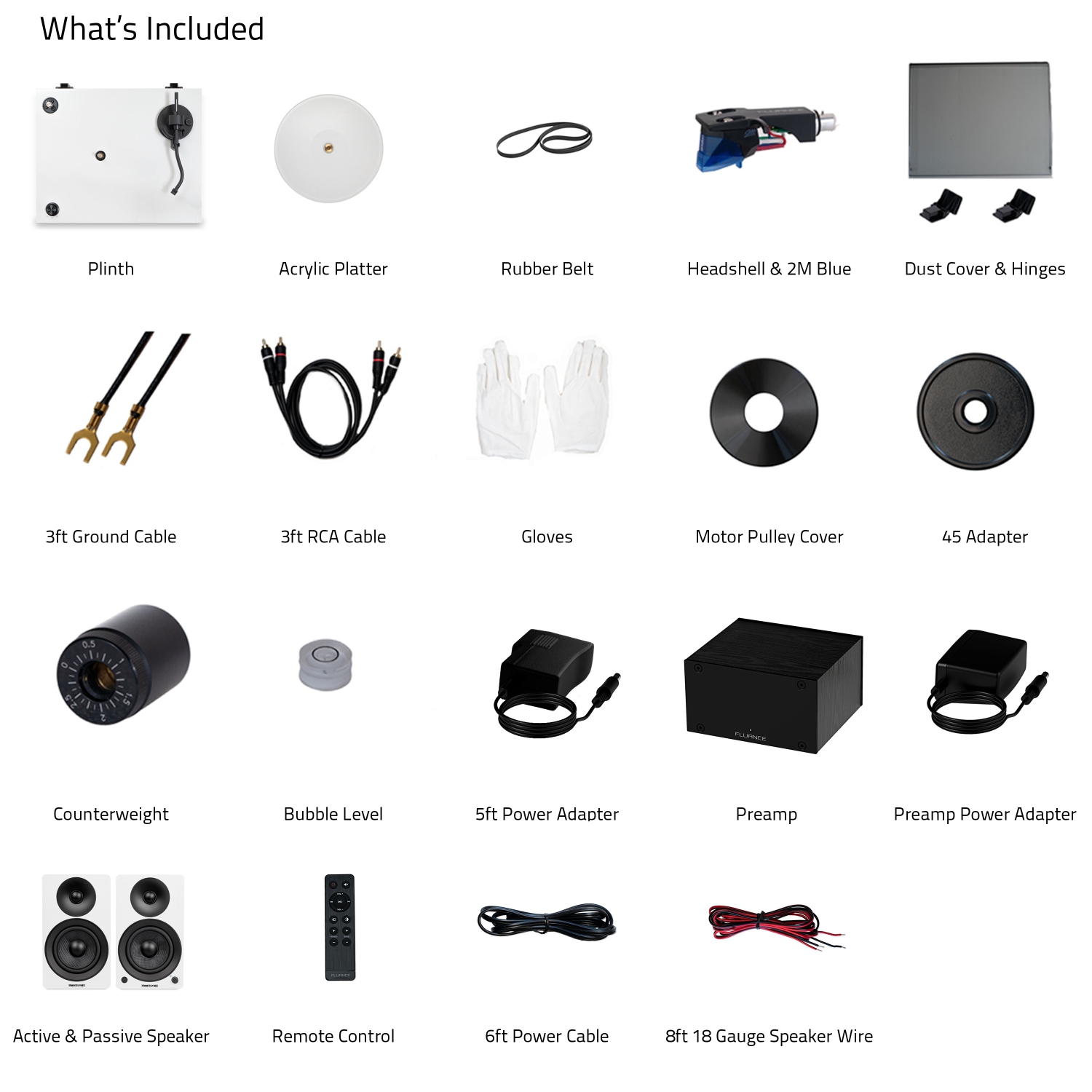 Fluance RT85 Reference High Fidelity Vinyl Turntable, PA10 Phono Preamp and Ai41 Powered 5" Stereo Bookshelf Speakers