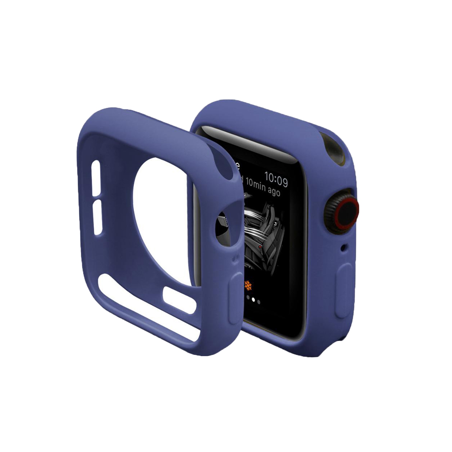 Ultra Thin Soft TPU Silicone Protective Shockproof Bumper Case Cover For 38mm Apple iWatch Series 1/2/3 - Navy Blue