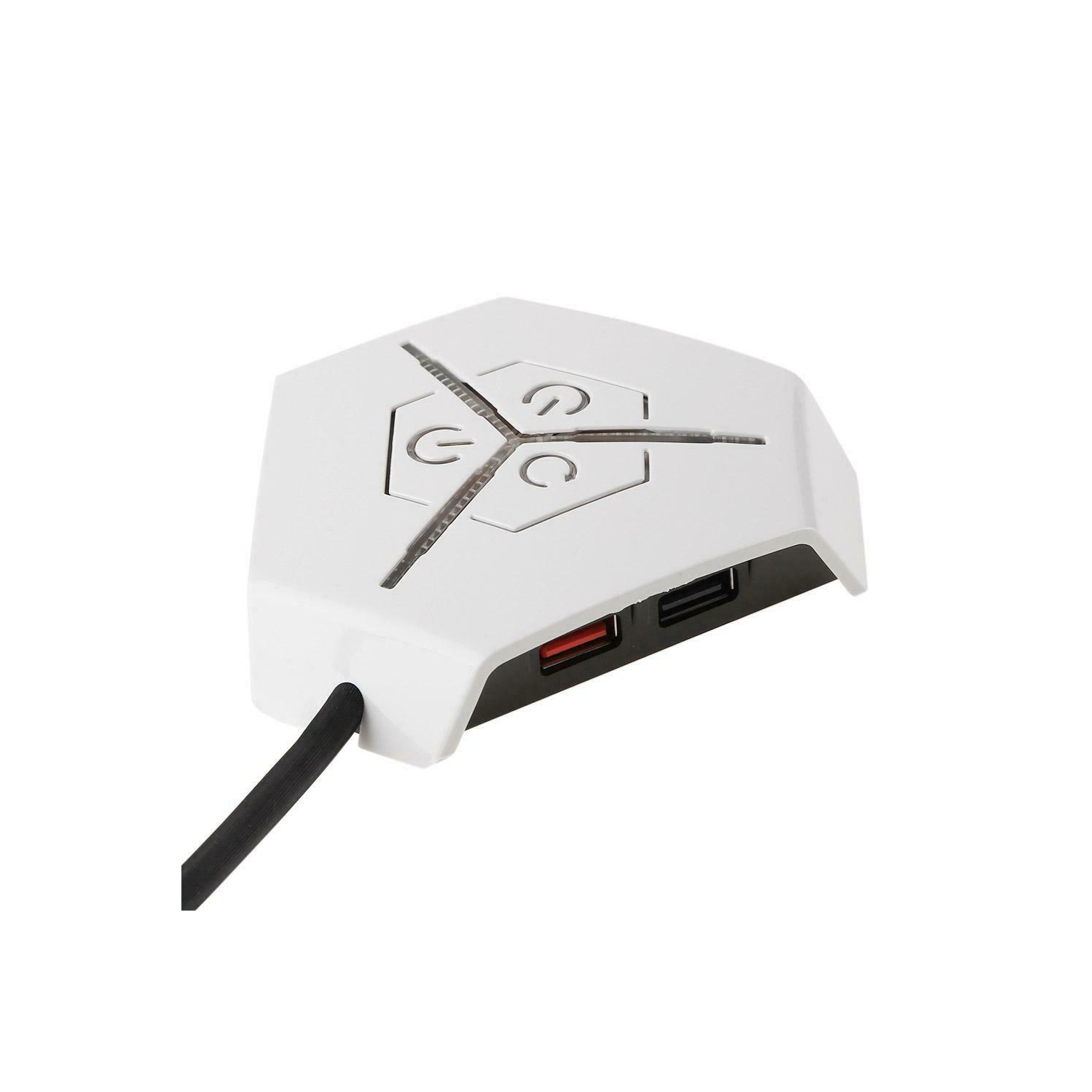 V6 Dual USB Ports Waterproof Desktop PC Case Power Supply Button Switch