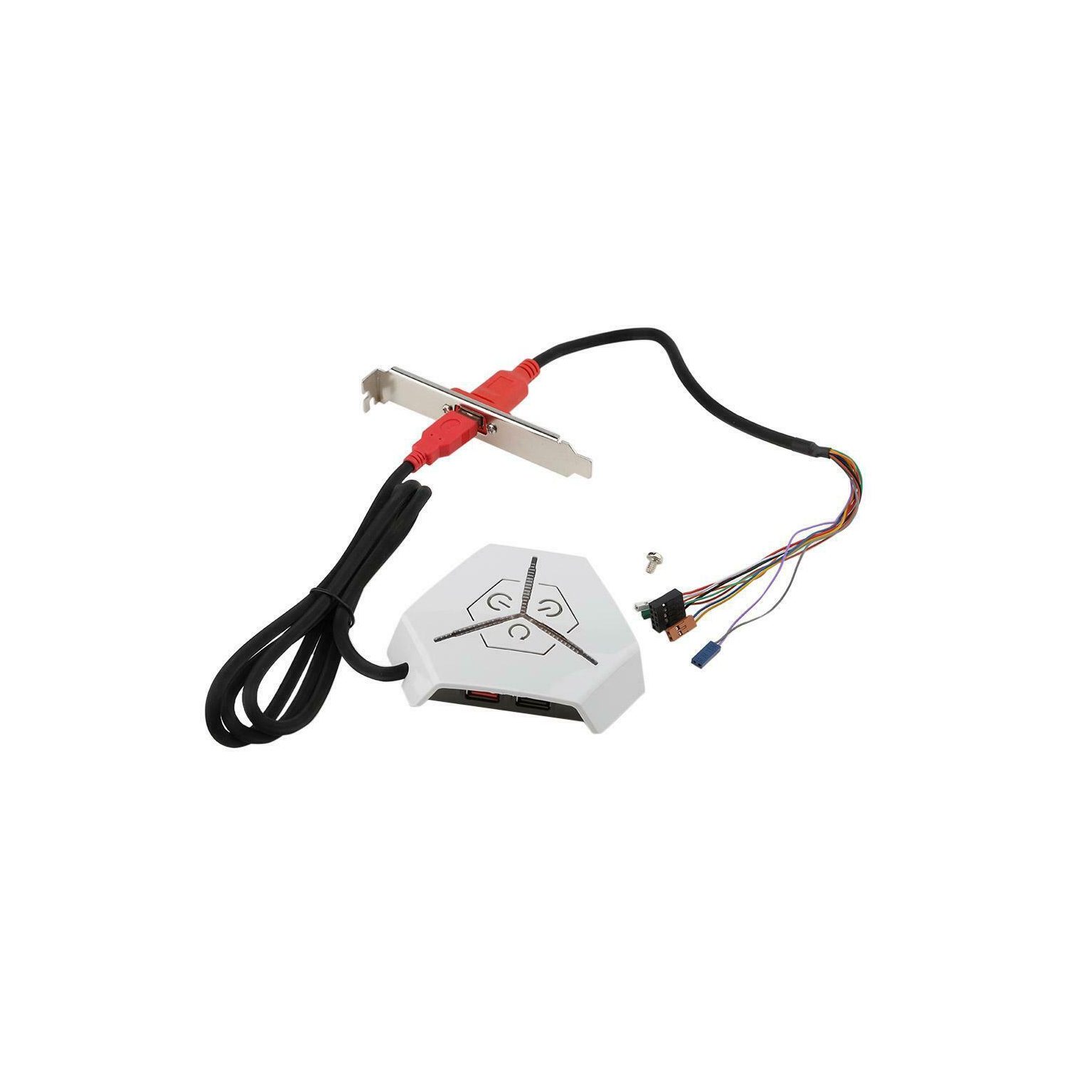 V6 Dual USB Ports Waterproof Desktop PC Case Power Supply Button Switch