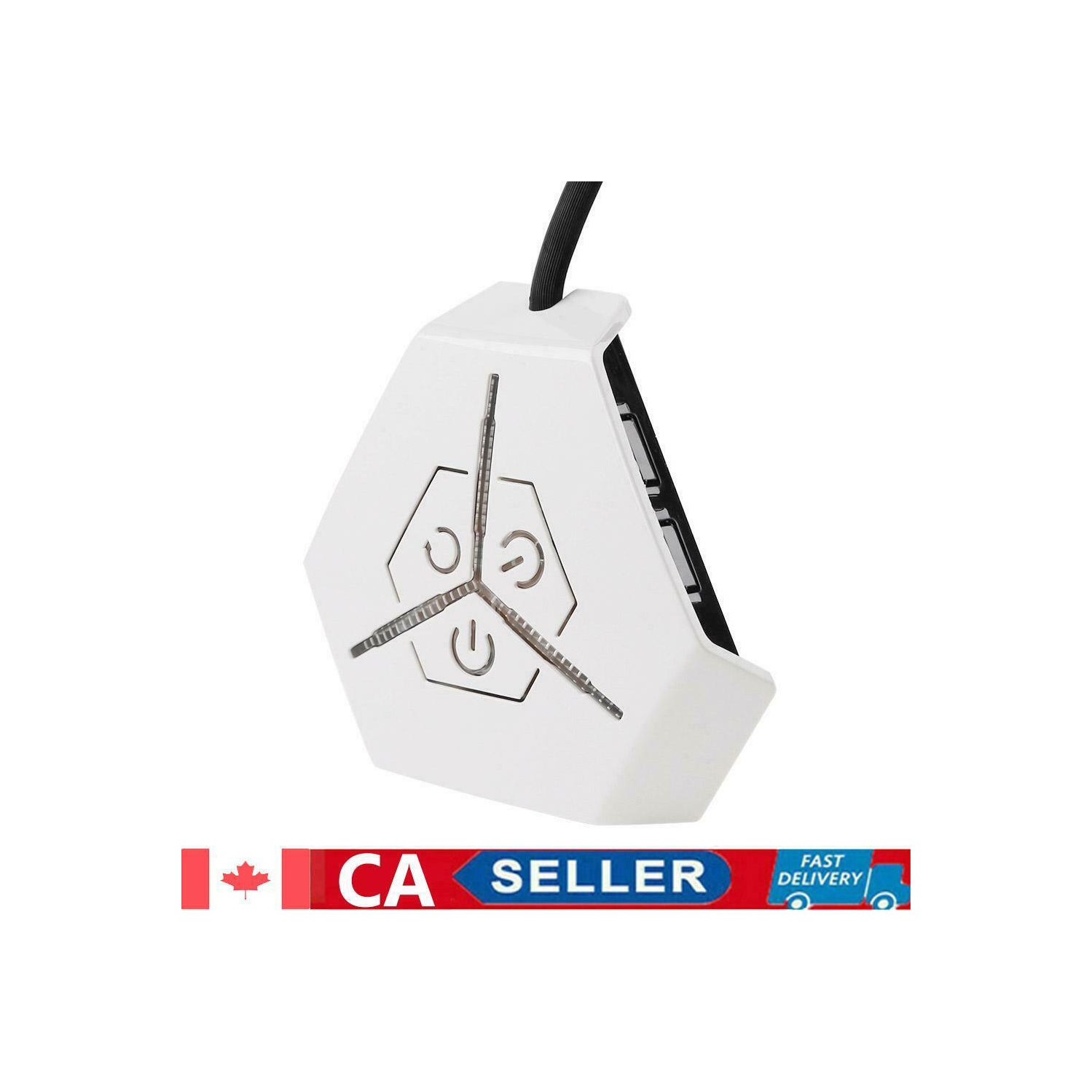 V6 Dual USB Ports Waterproof Desktop PC Case Power Supply Button Switch