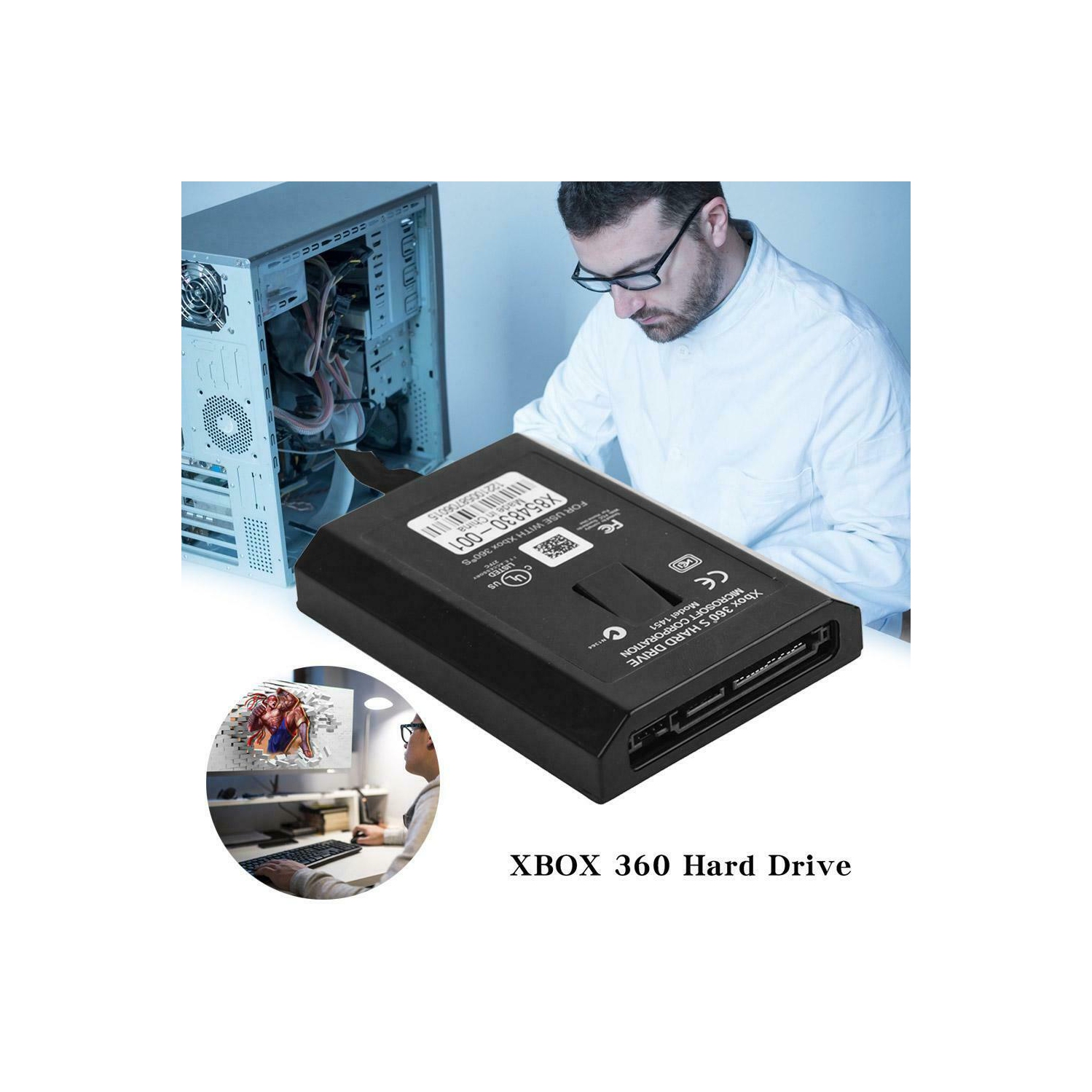 Disque dur interne de 120 Go pour console Xbox 360 E mince de 360 Go