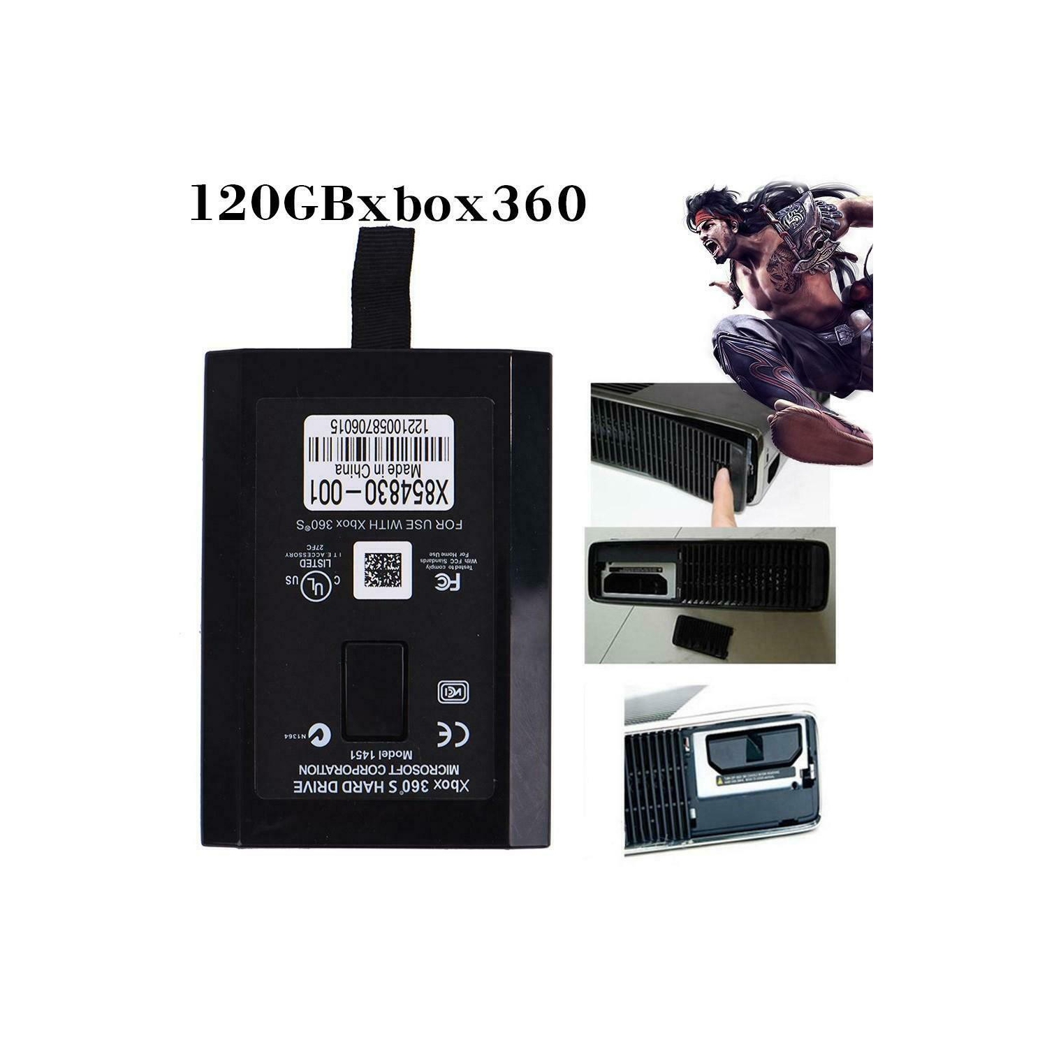 Disque dur interne de 120 Go pour console Xbox 360 E mince de 360 Go