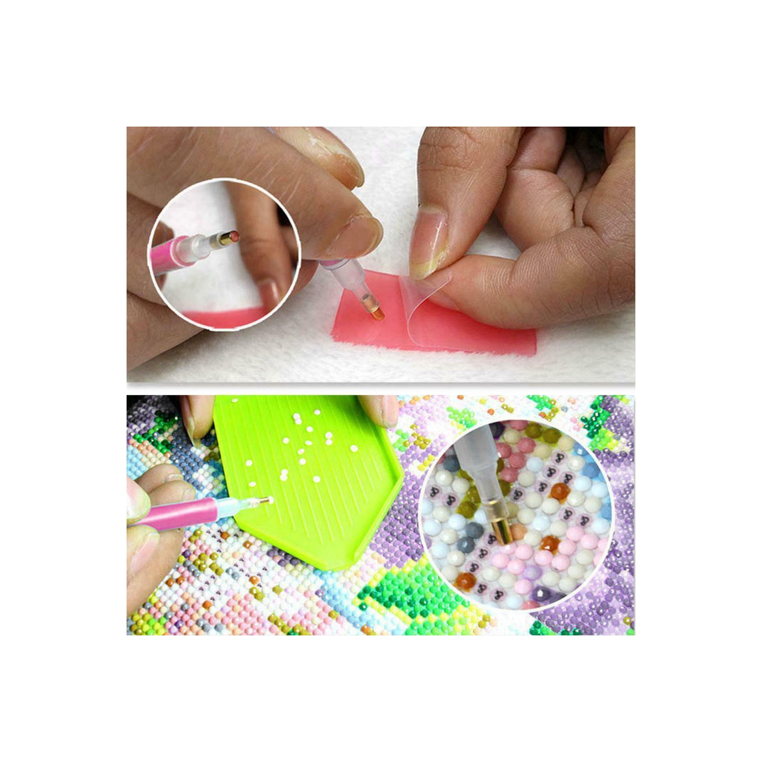 5D Diamond Painting Rhinestone Cross Stitch Point Drill Pen Kit Set Tools