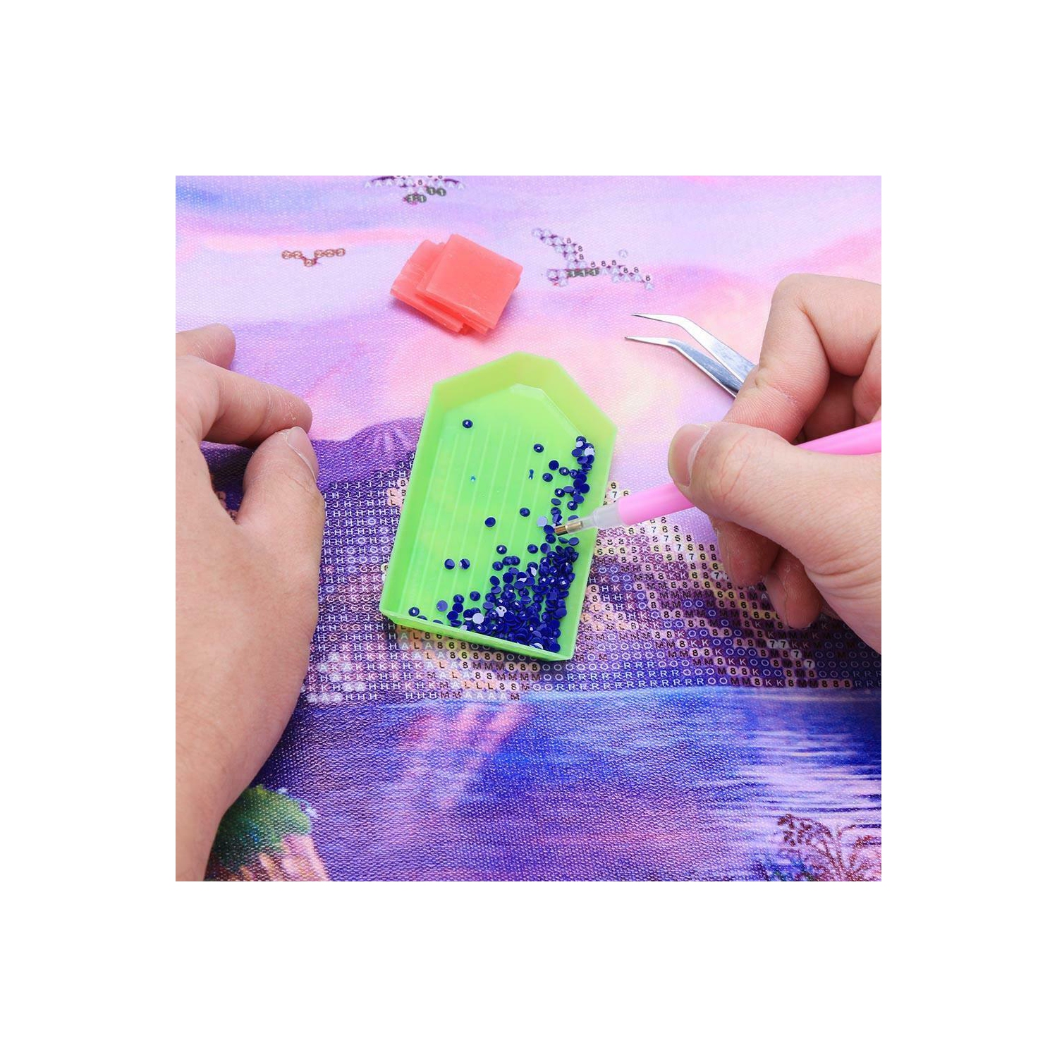 5D Diamond Painting Rhinestone Cross Stitch Point Drill Pen Kit Set Tools