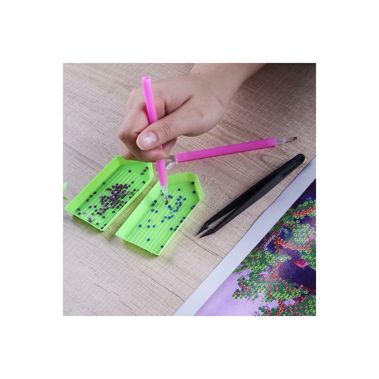 5D Diamond Painting Rhinestone Cross Stitch Point Drill Pen Kit Set Tools