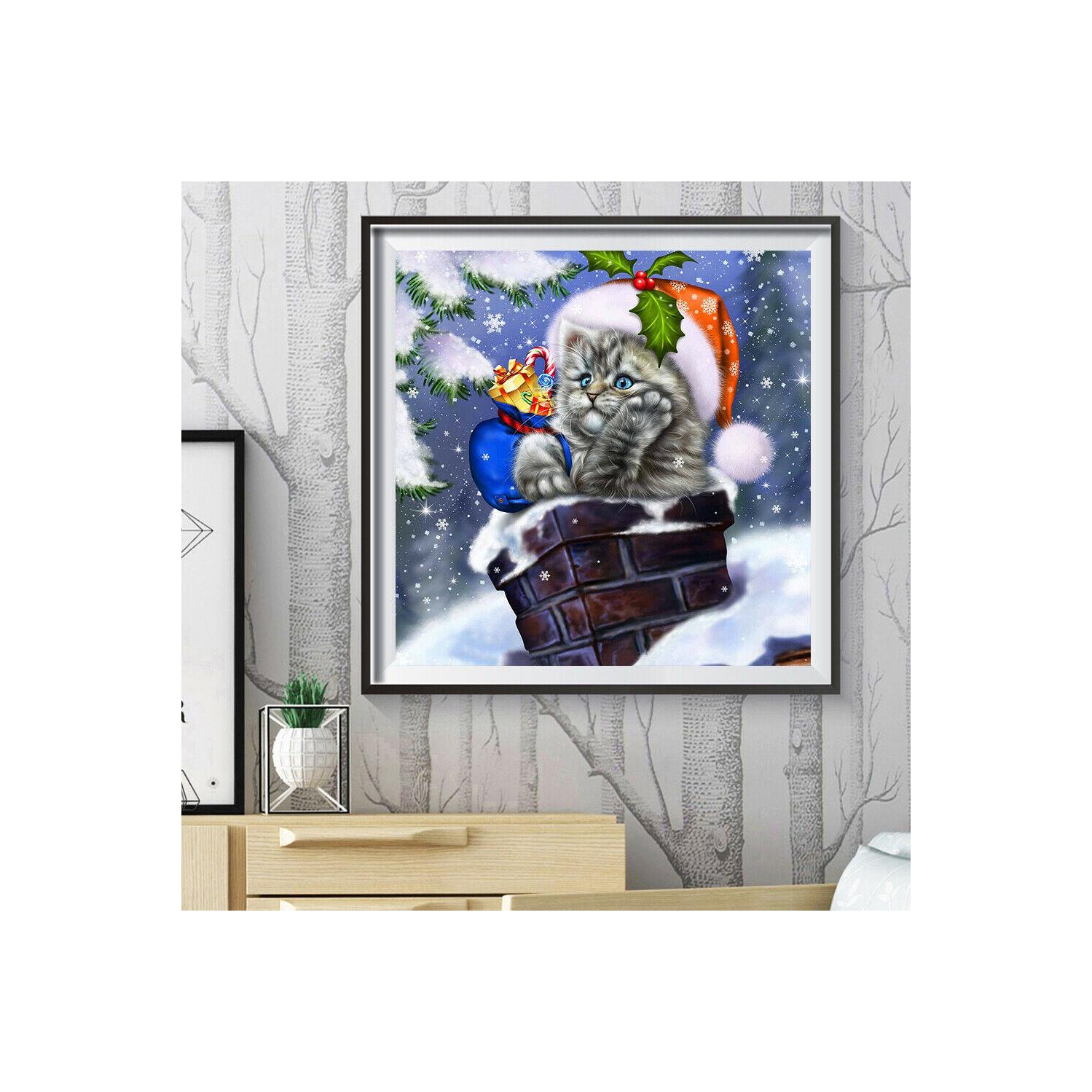 Christmas 5D DIY Full Round Drill Diamond Painting Craft Kits