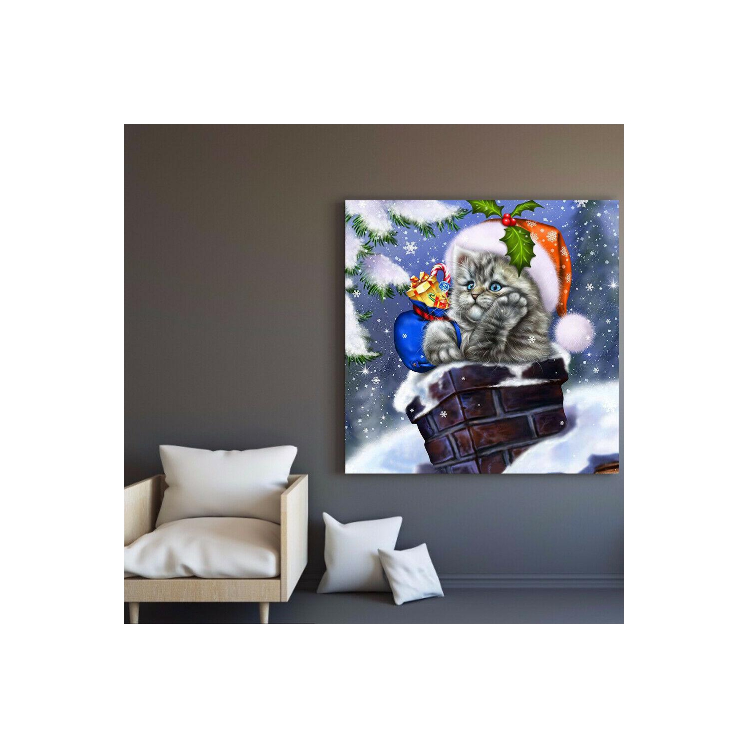 Christmas 5D DIY Full Round Drill Diamond Painting Craft Kits