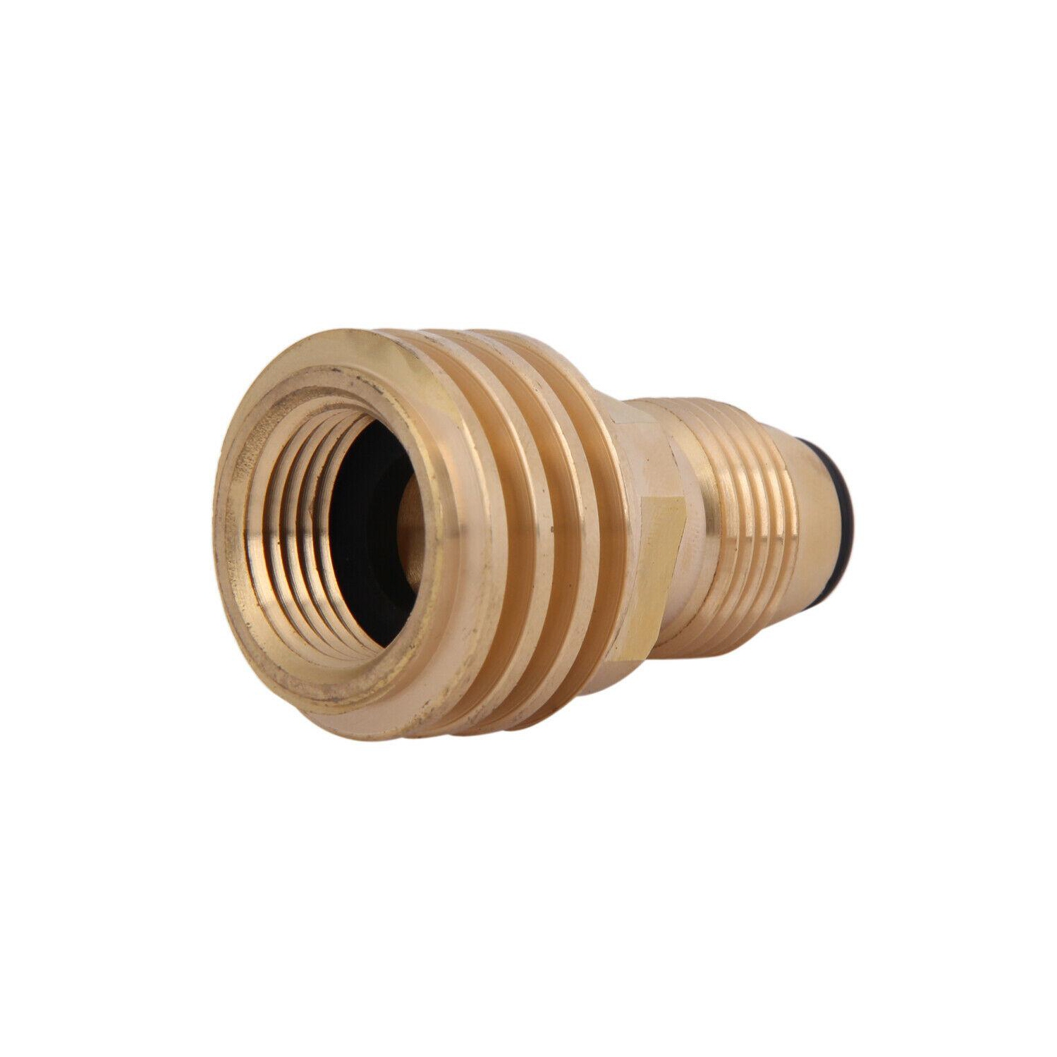Converts Propane LP TANK POL Service Valve to QCC Outlet Brass Adapter