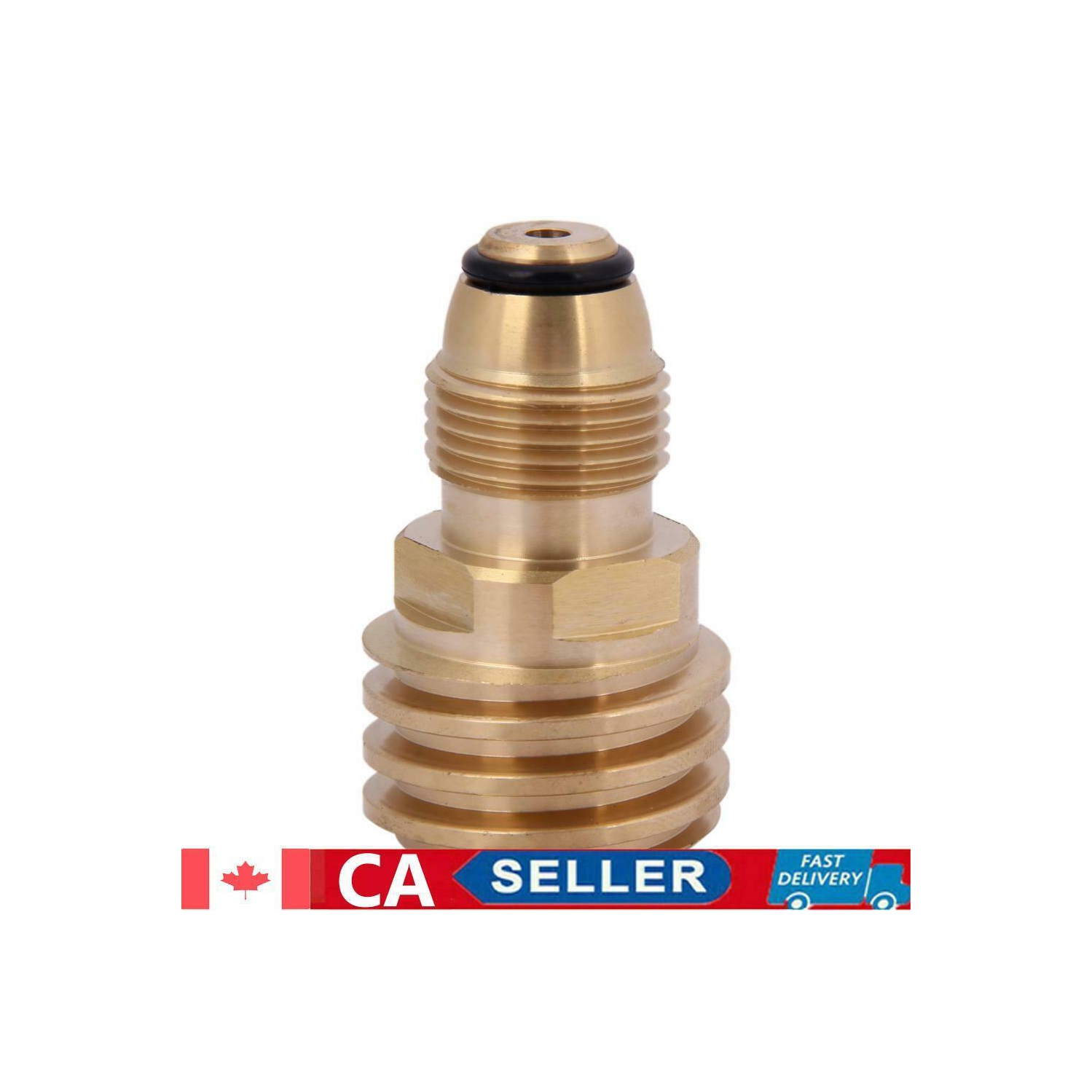 Converts Propane LP TANK POL Service Valve to QCC Outlet Brass Adapter