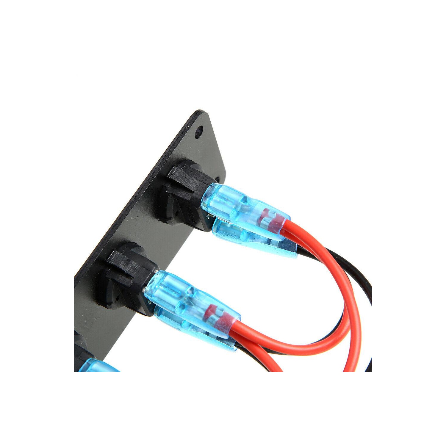 Waterproof 5 Gang Blue LED Rocker Switch Panel 12V 20A 24V 10A for Car Boat