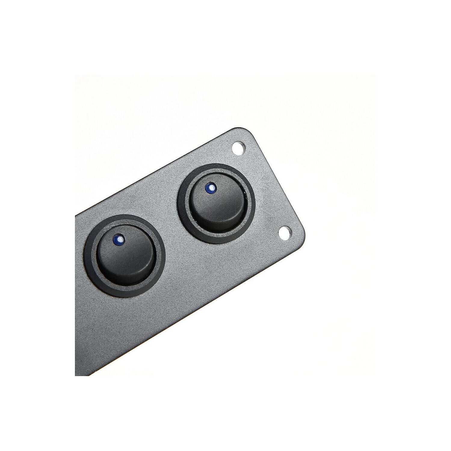 Waterproof 5 Gang Blue LED Rocker Switch Panel 12V 20A 24V 10A for Car Boat