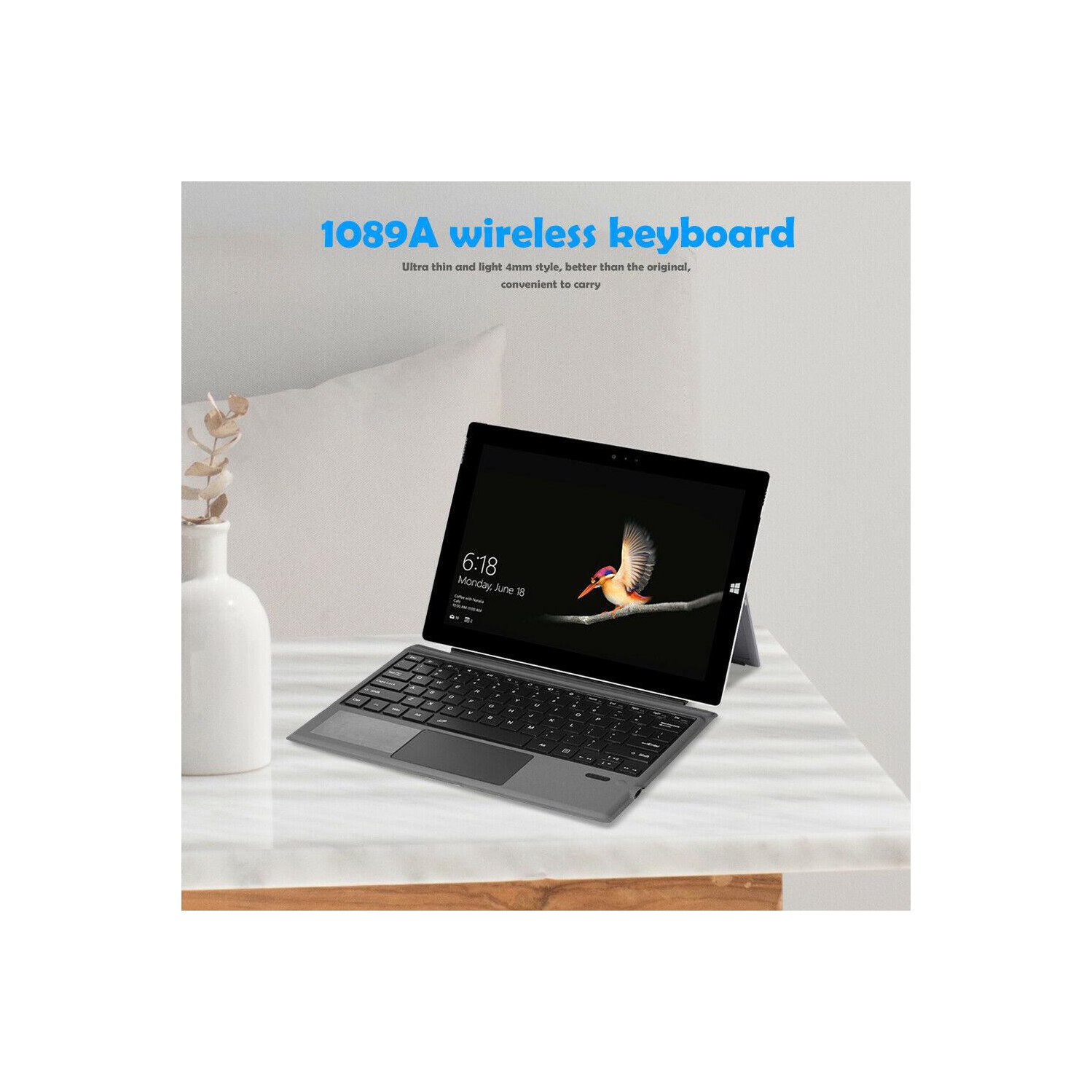 Wireless Bluetooth-compatible 3.0 Tablet Keyboard for Surface Pro 3/4/5/6/7