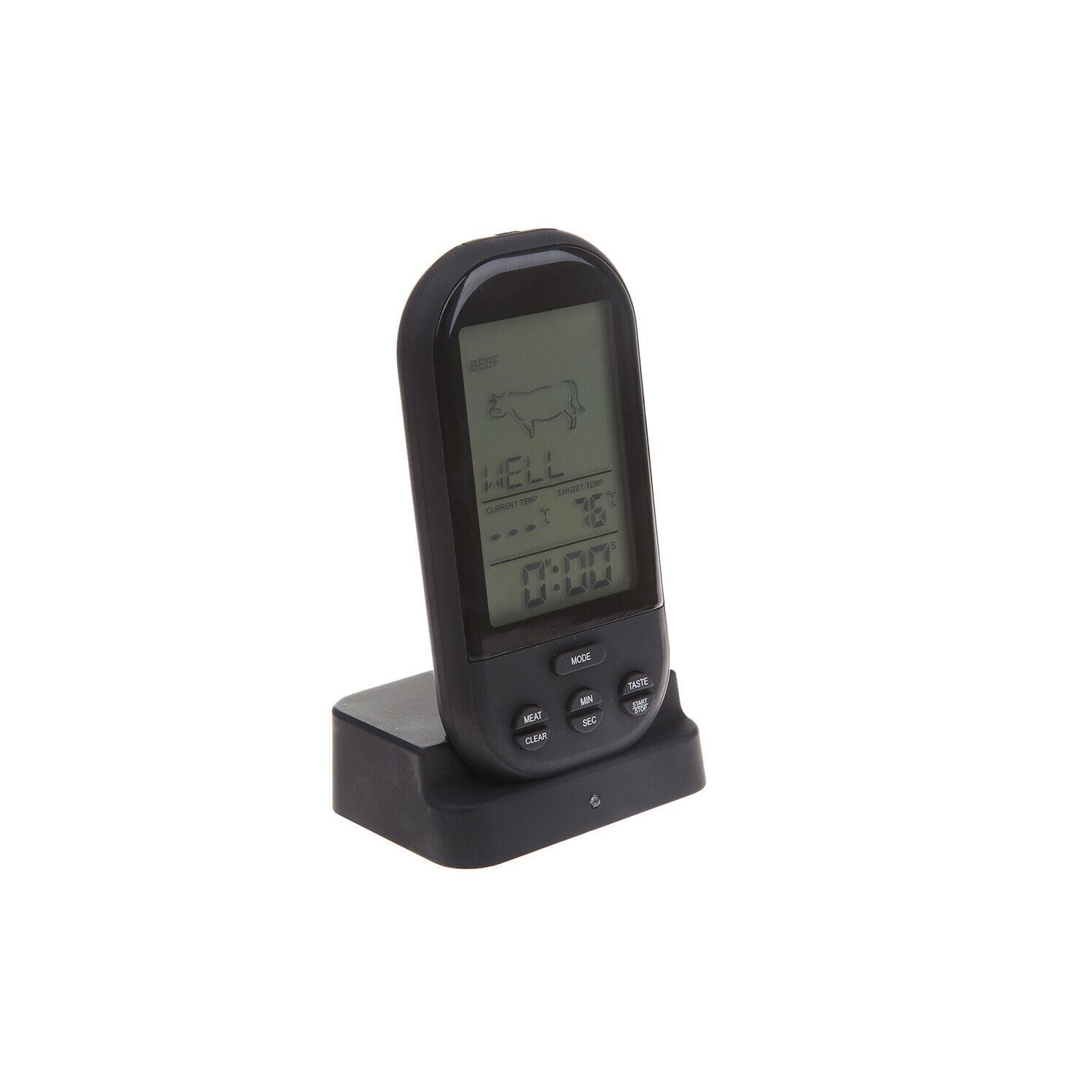 Wireless LCD Remote Thermometer For BBQ Meat Kitchen Oven Food Cooking