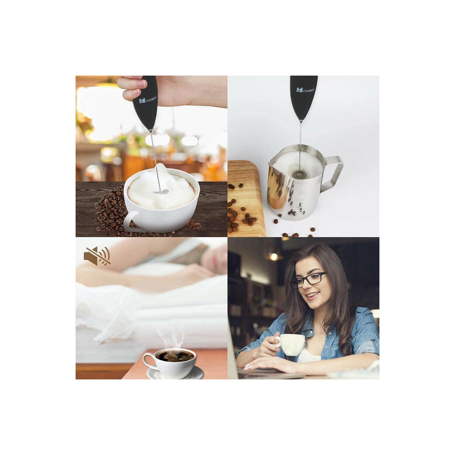 Handheld Electric Egg Beater Milk Drink Coffee Frother Foamer Whisk Mixer