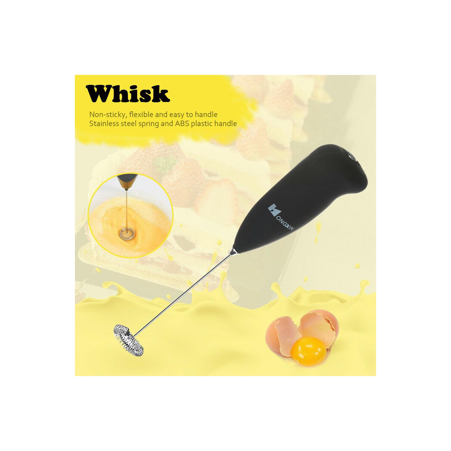 Handheld Electric Egg Beater Milk Drink Coffee Frother Foamer Whisk Mixer