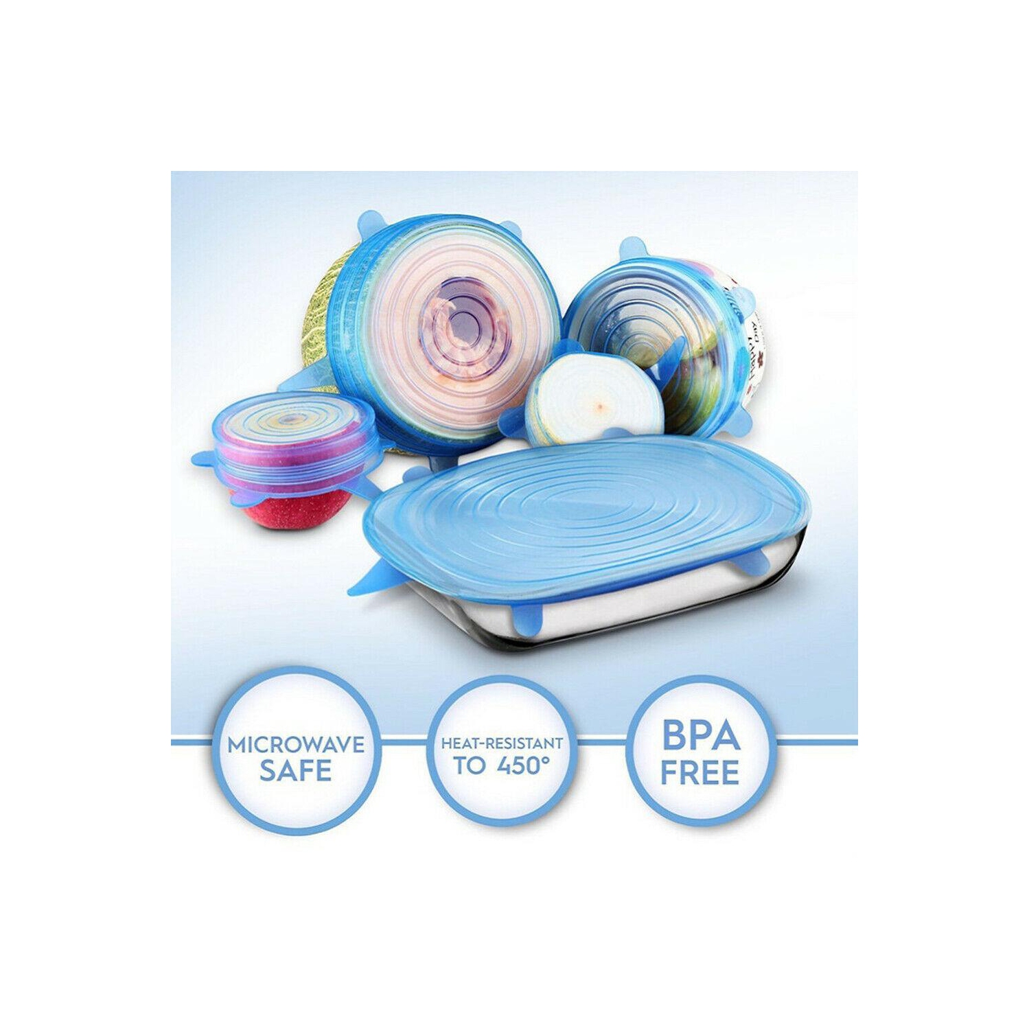 Silicone Stretch Lid Bowl Pot Food Fresh Seal Cover