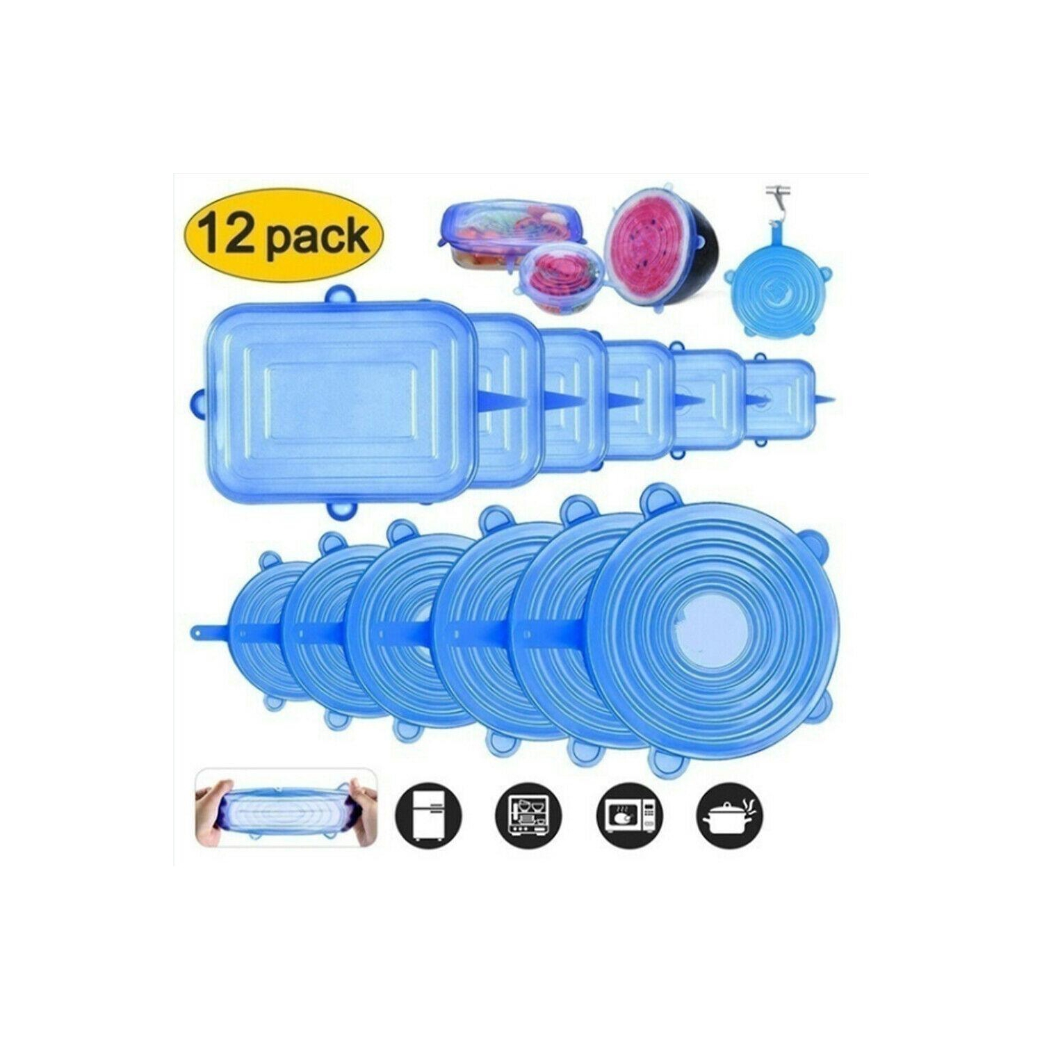 Silicone Stretch Lid Bowl Pot Food Fresh Seal Cover