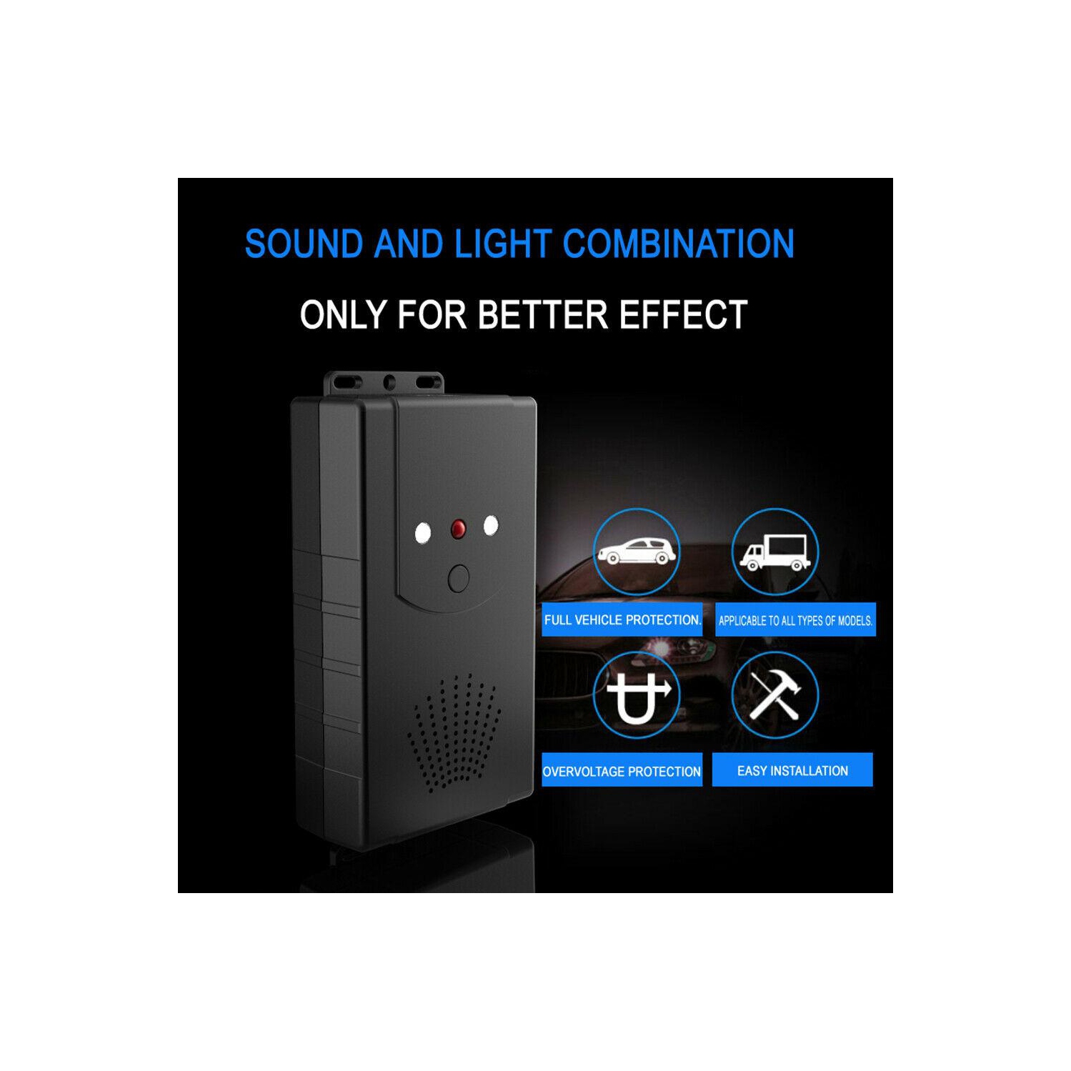 Car Ultrasonic Mouse Rat Mice Repeller 3 Modes Electronic Rodent Deterrent