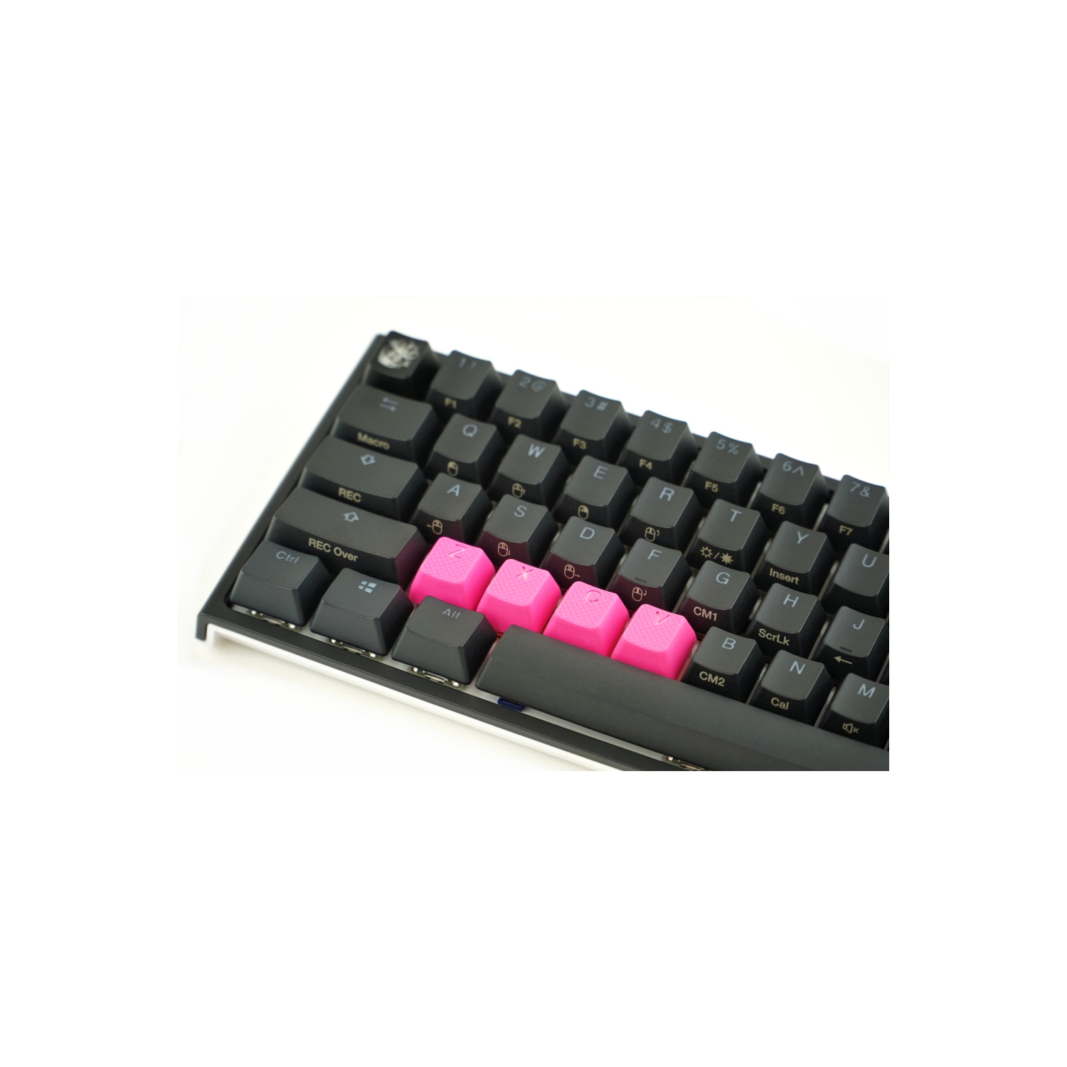Rubber Gaming Keycaps ZXCV - Neon Pink