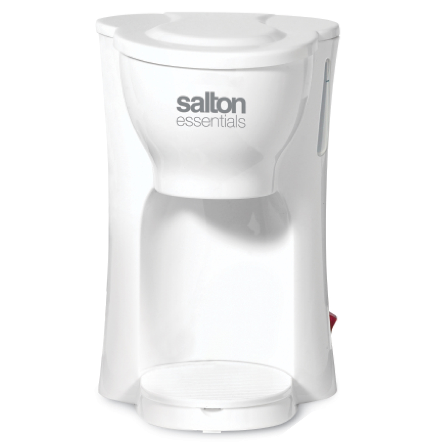 Salton Essentials - Compact 1-Cup Coffee Maker with Permanent Filter, White