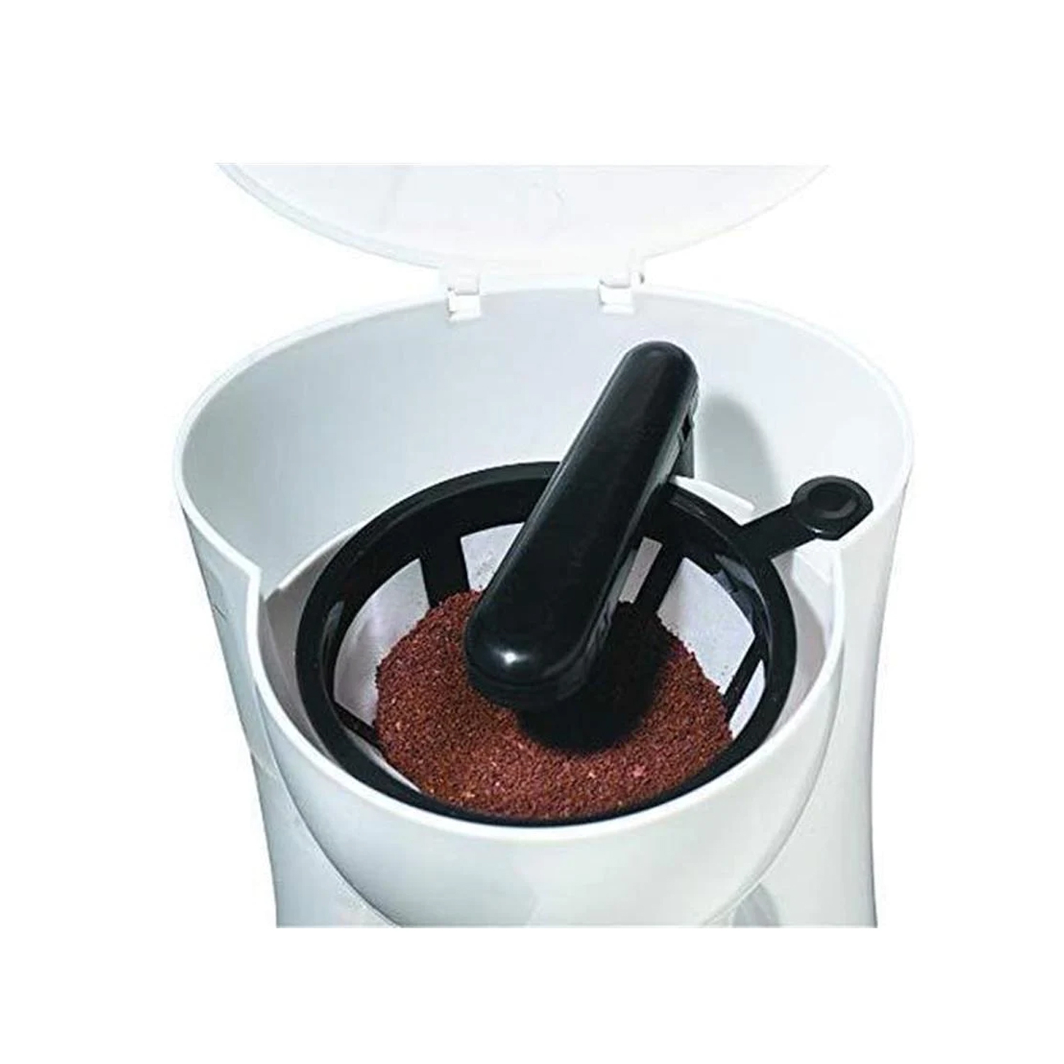 Salton Essentials - Compact 1-Cup Coffee Maker with Permanent Filter, White