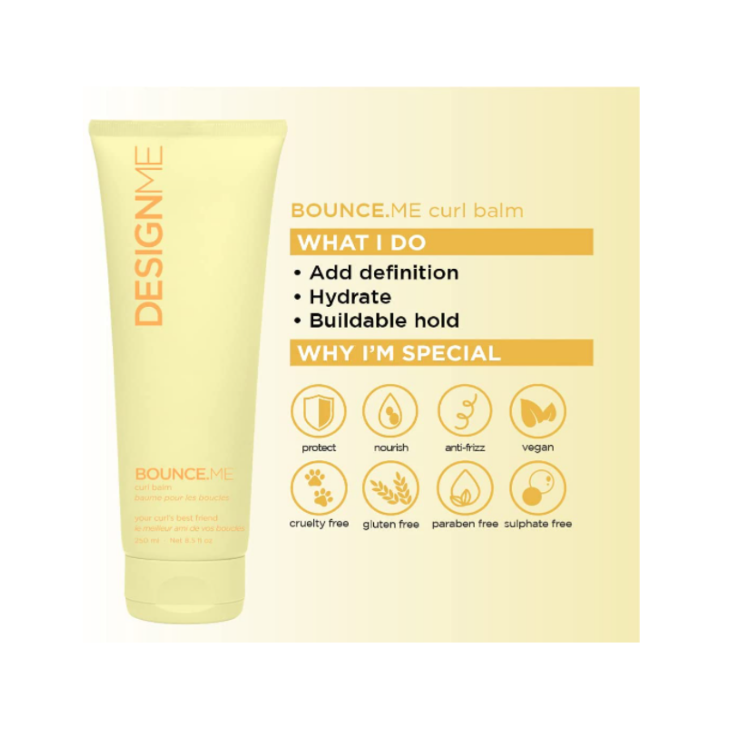 Design.ME Bounce.Me Hair Curling Balm - 250mL