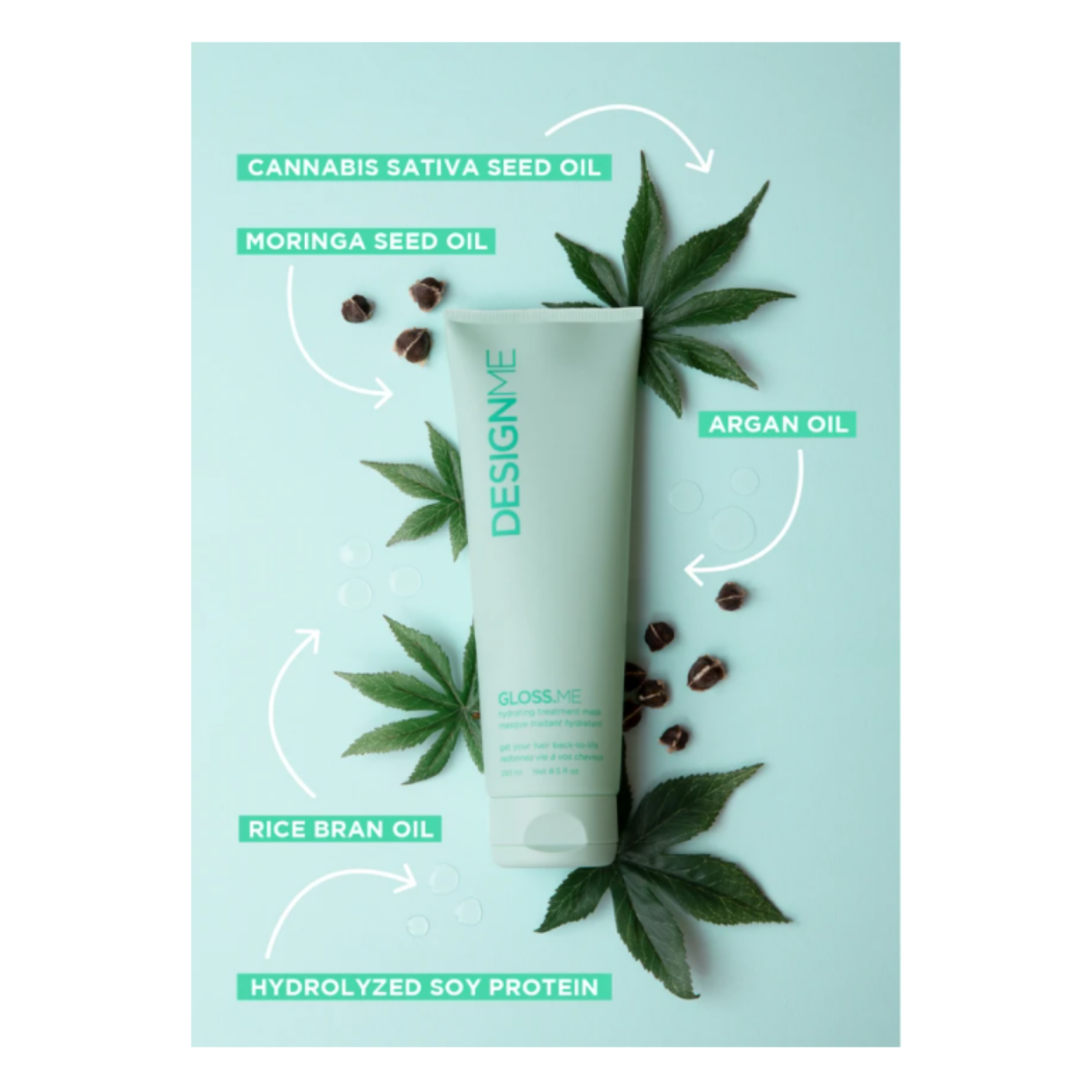 Masque hydratant Design.ME Gloss.Me, 250 ml