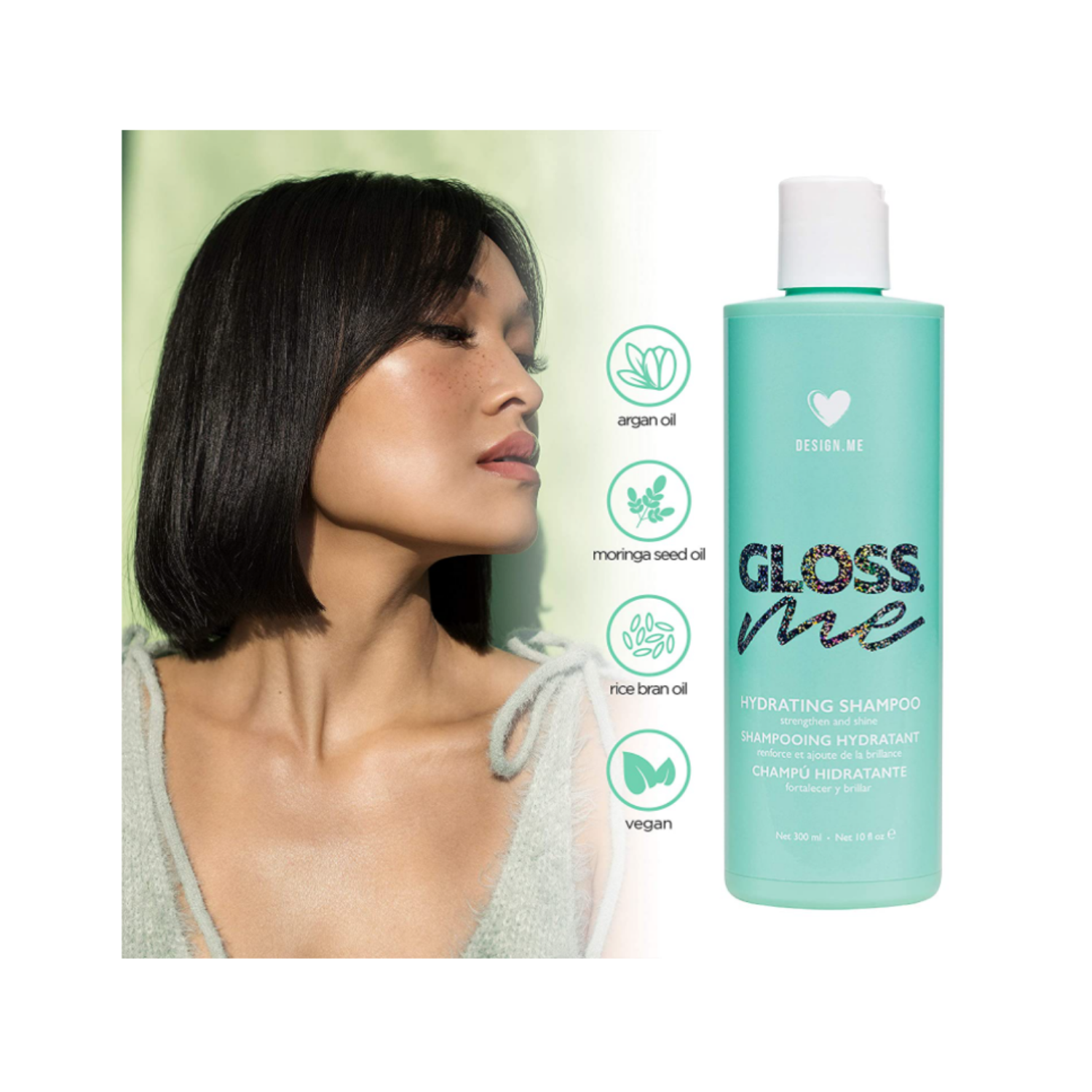 Shampooing hydratant design.ME Gloss.Me, 300 ml