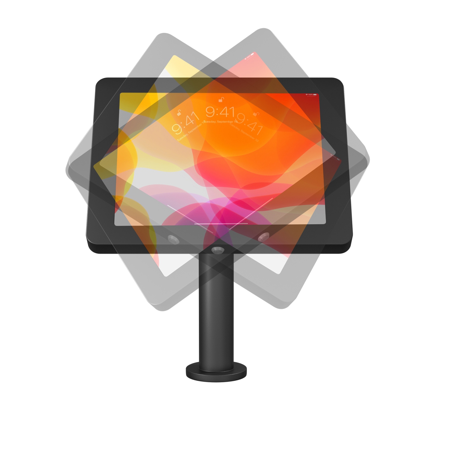 Boîtier CTA Digital Paragon avec col incurvé pour iPad 5e à 7e génération 10.2 pouces, iPad Air 1re à 3e génération, iPad Pro 11 pouces, iPad Pro 9.7